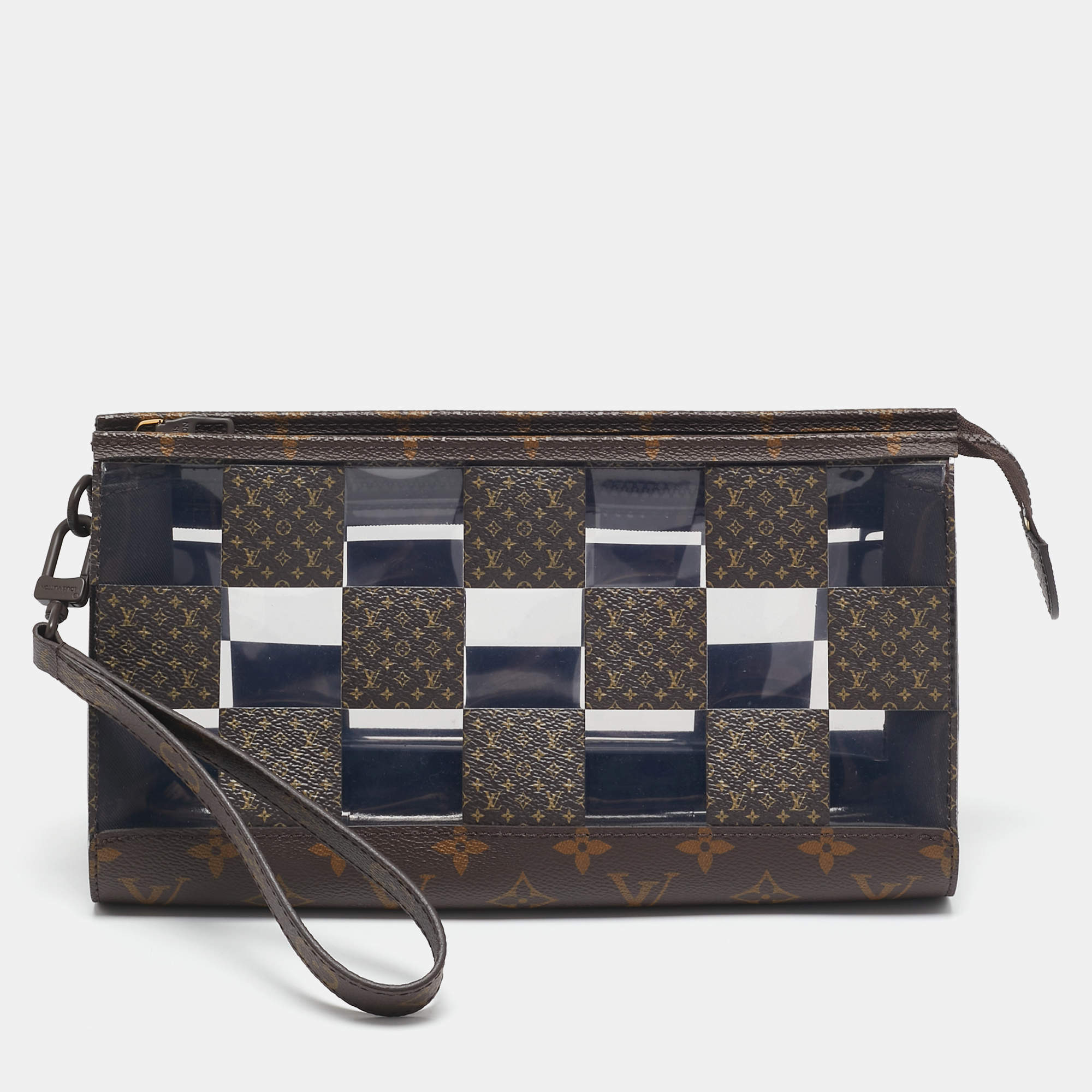 Louis Vuitton Monogram Chess Canvas and PVC Standing Pouch