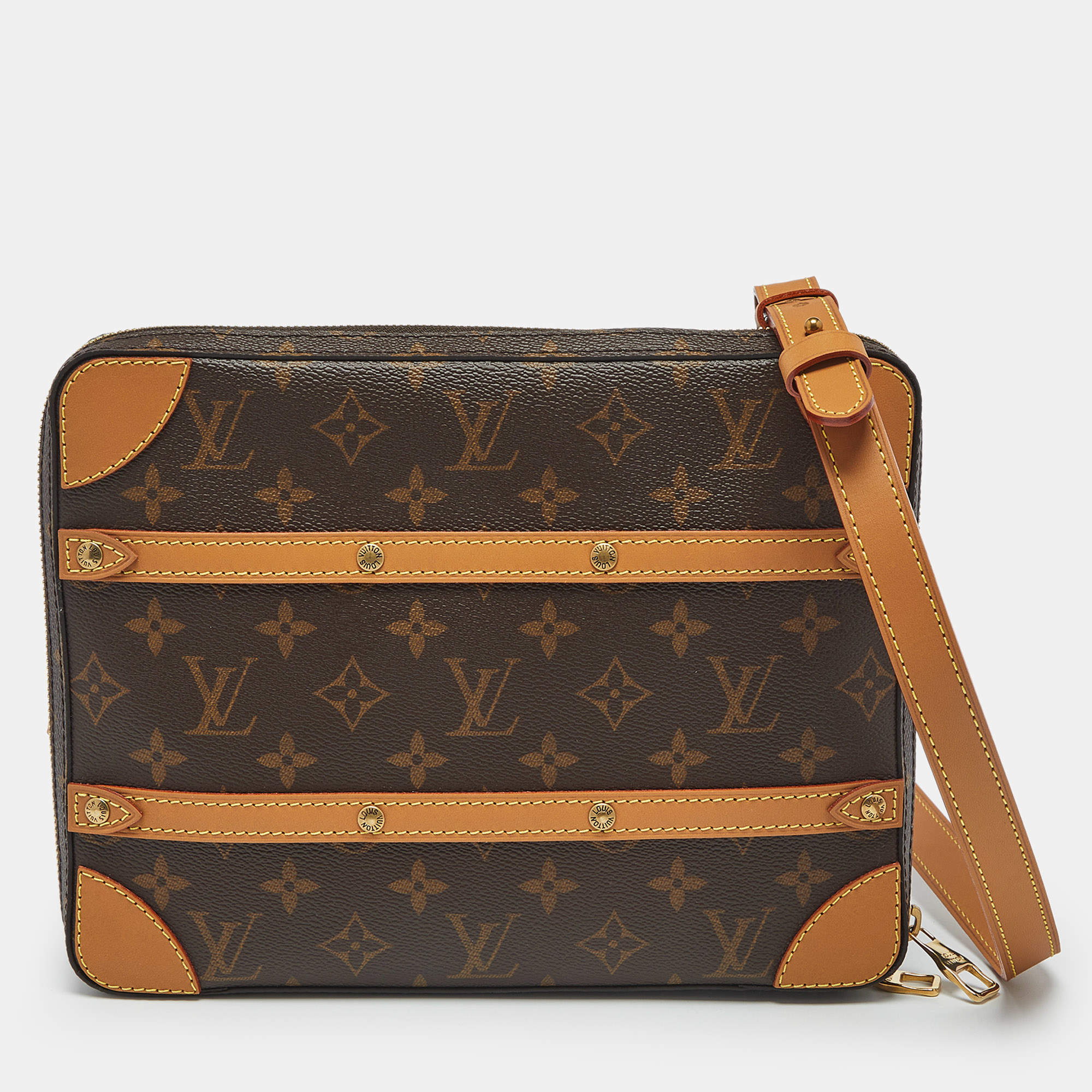 Pre Owned حقيبة لوي فيتون مونوغرام كانفاس سوفت ترنك ماسنجر PM