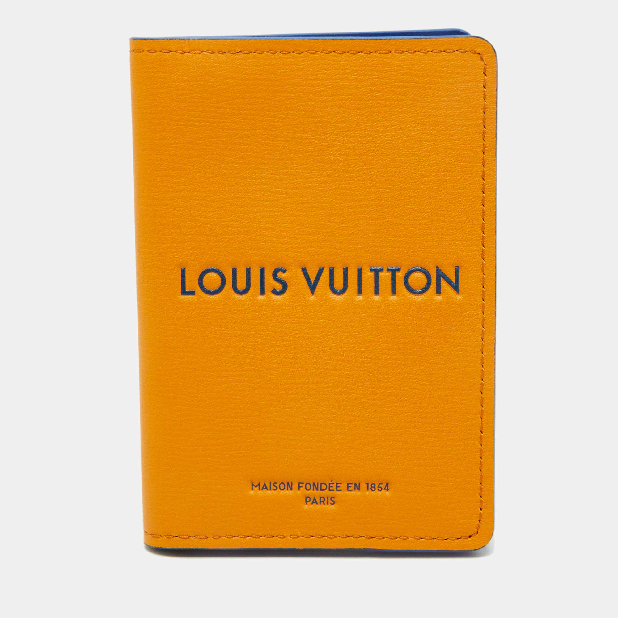 Pre Owned Louis Vuitton Saffron LV Packaging Leather Pocket Organizer