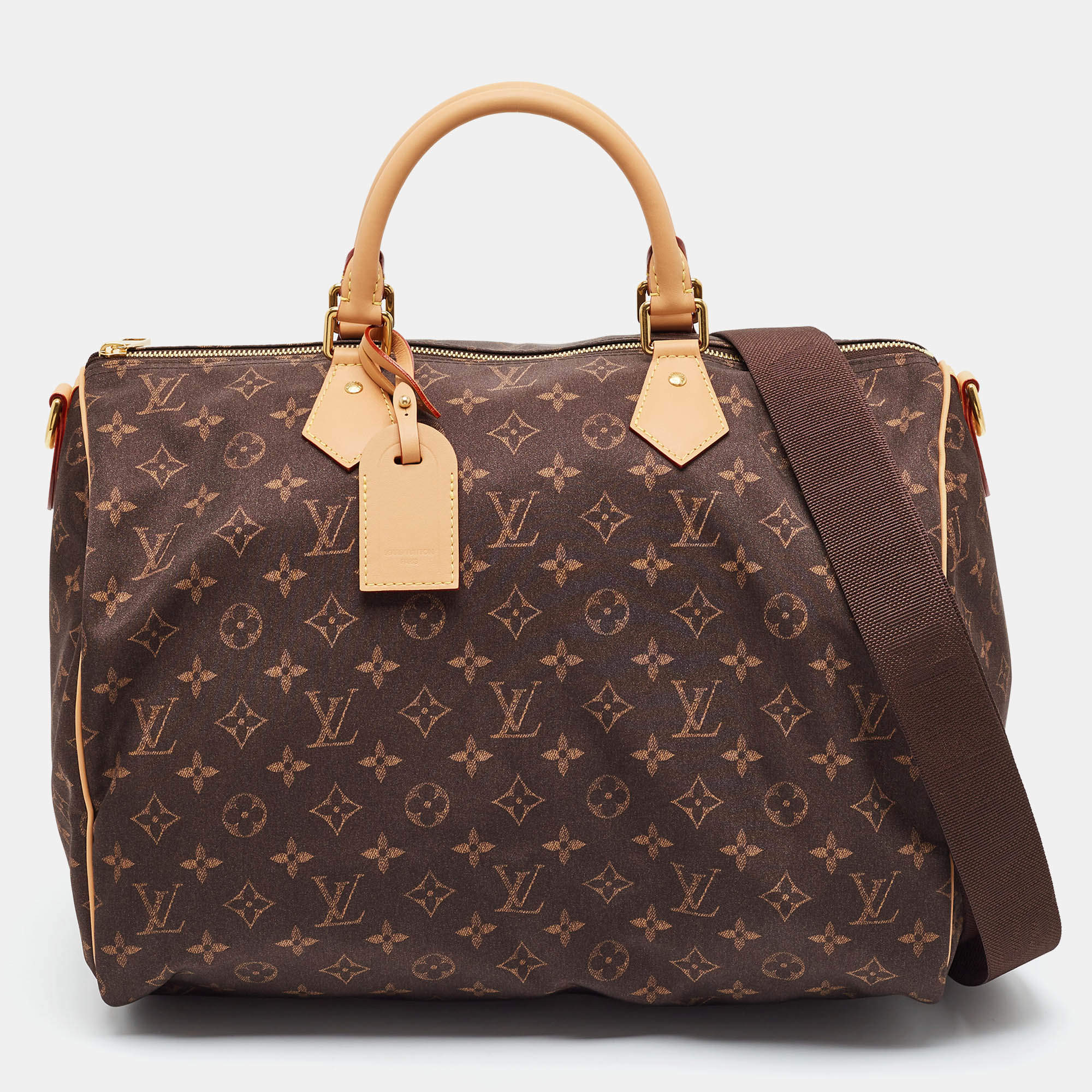 مملوكة مسبقًا Louis Vuitton Speedy 40 Bandouliere Monogram Silk Tech Duffel bag