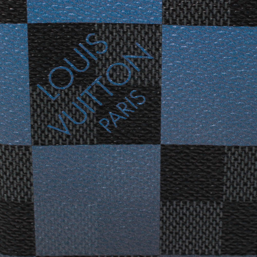 Louis Vuitton Damier Graphite Giant Blue Pocket Organizer Black Leather  ref.223290 - Joli Closet
