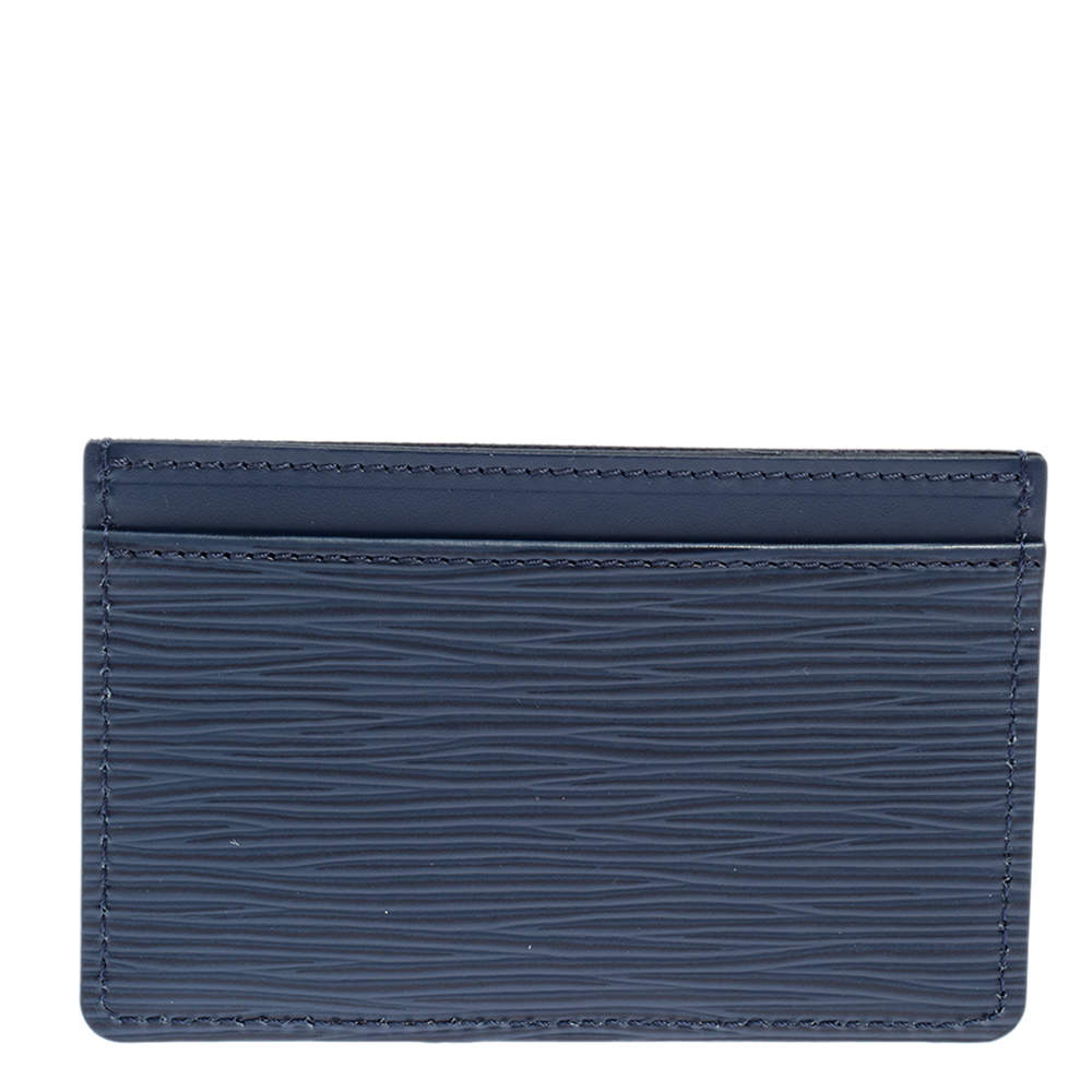 Louis Vuitton Navy Blue Epi Leather Card Holder Louis Vuitton