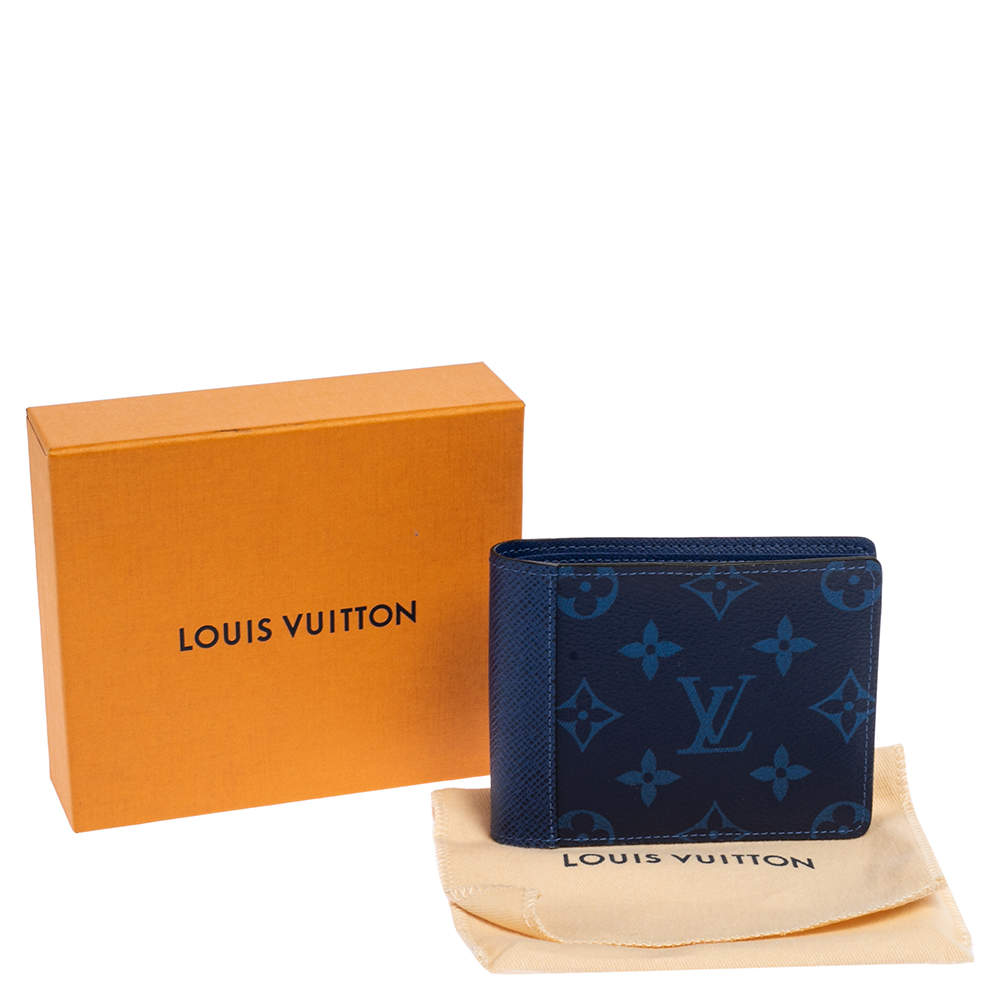 Louis Vuitton Discovery Compact Wallet Monogram Pacific Taiga Blue in Taiga  Leather/Coated Canvas with Silver-tone - US