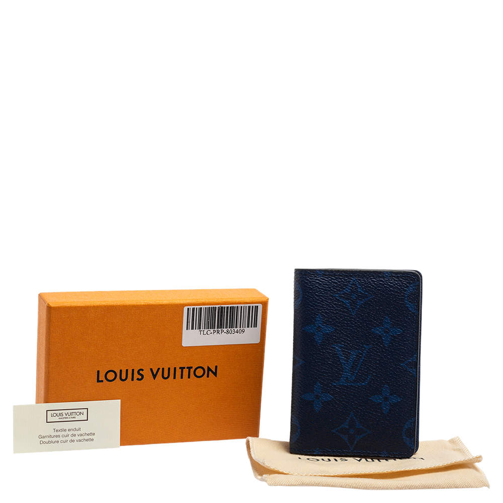 Pocket organizer cloth small bag Louis Vuitton Blue in Cloth - 31635585