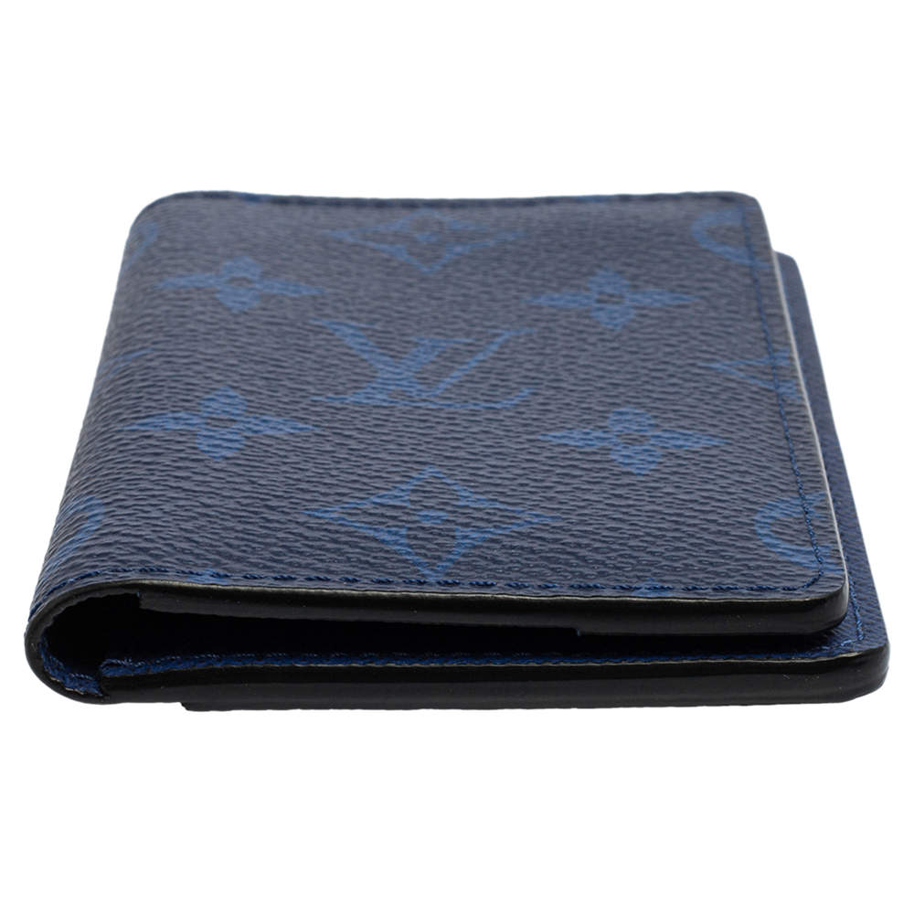 Pocket organizer cloth small bag Louis Vuitton Blue in Cloth - 35666521