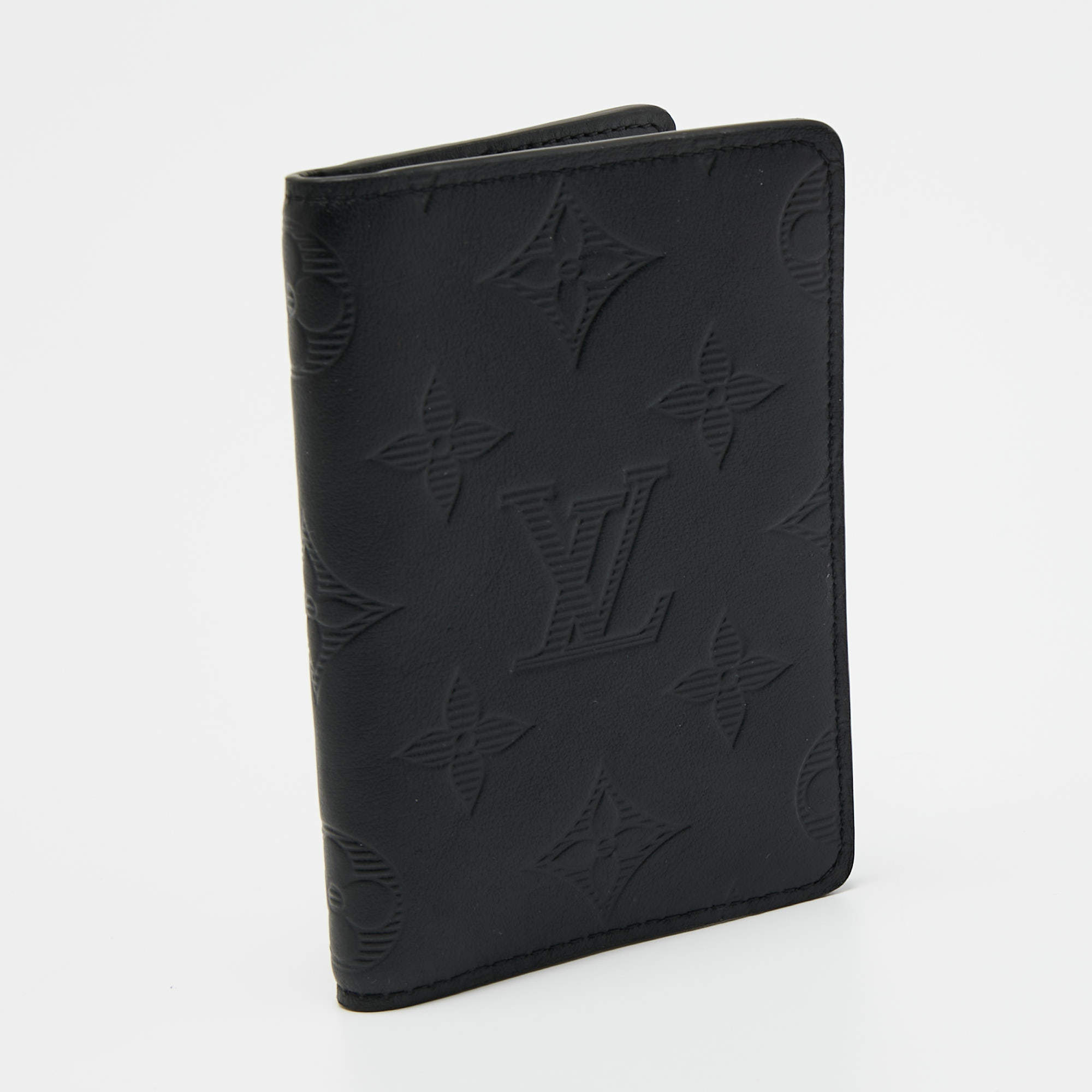 Louis Vuitton LV Pocket organizer new monogram shadow Blue Leather