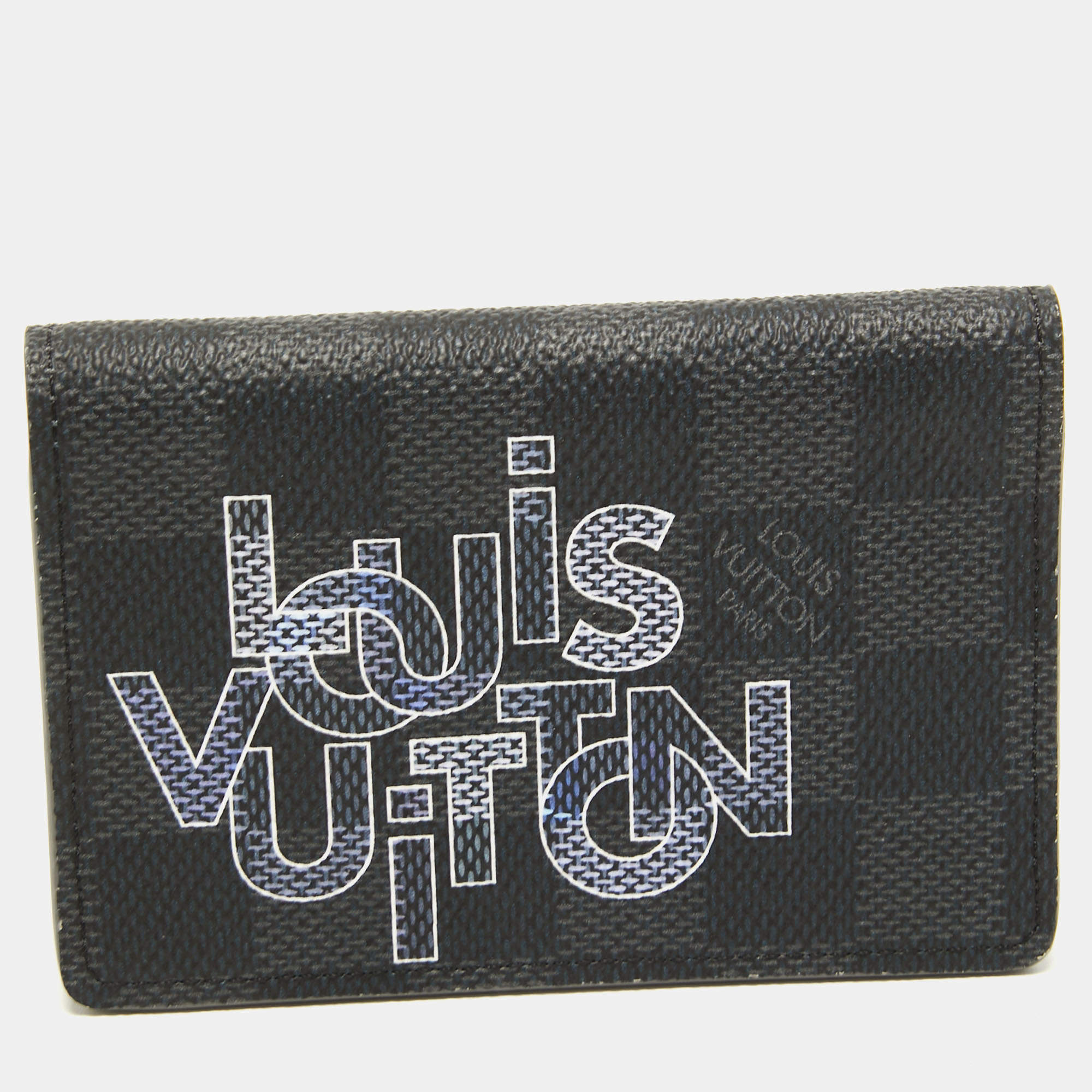 Pre Owned Louis Vuitton Damier Graphite Canvas Logo Pocket Organizer