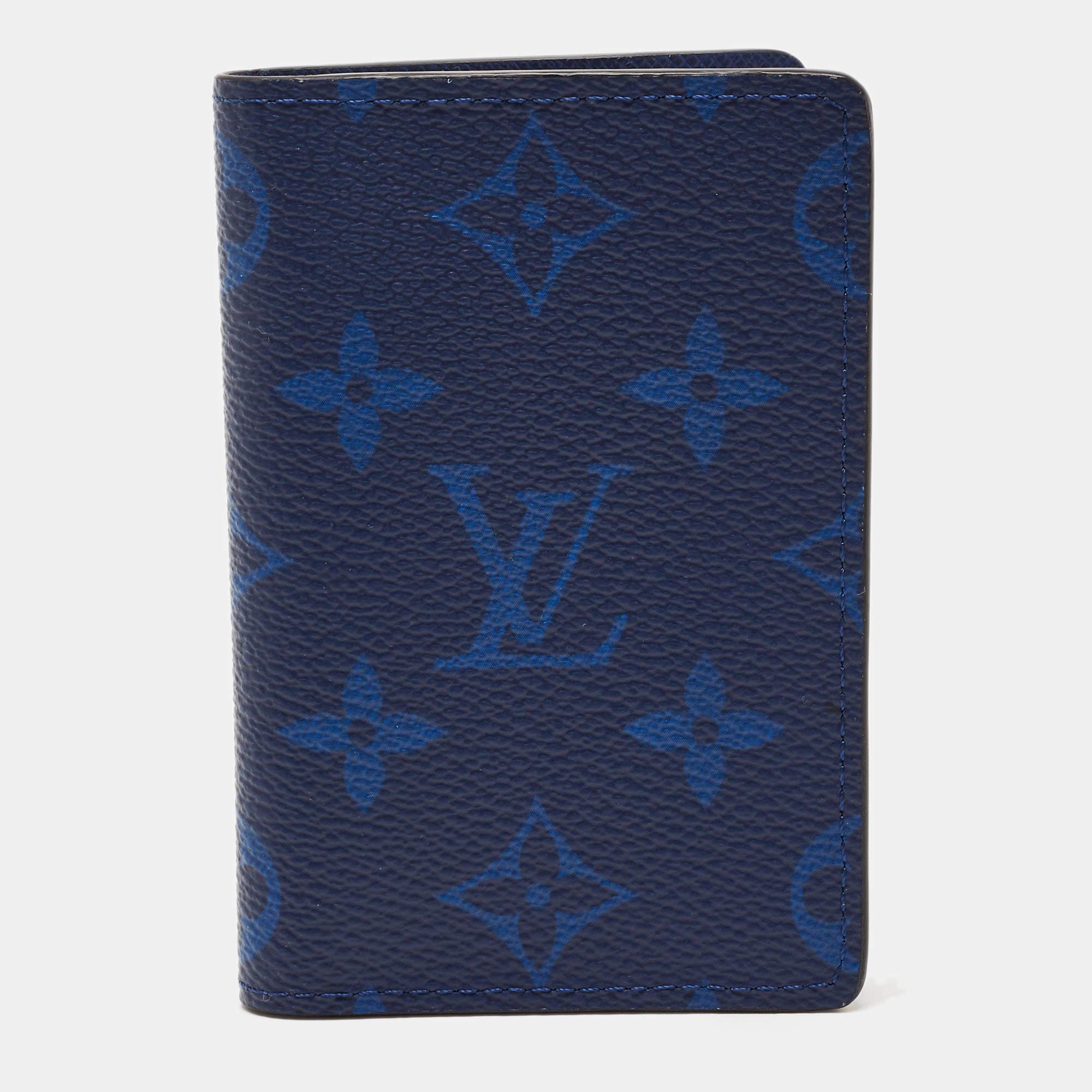 Pocket organizer leather small bag Louis Vuitton Blue in Leather - 37001008