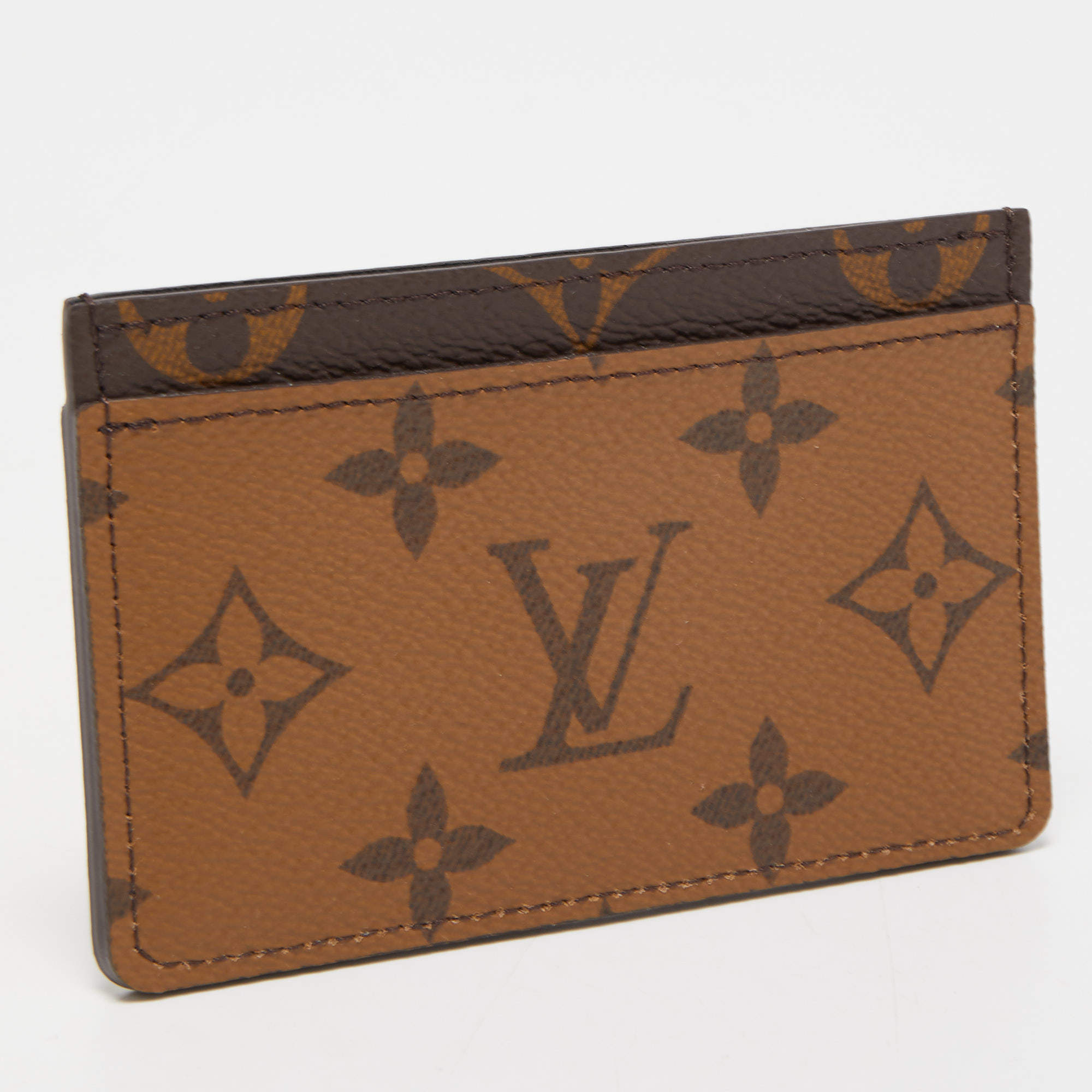 Card Holder - Luxury Monogram Reverse Canvas Brown