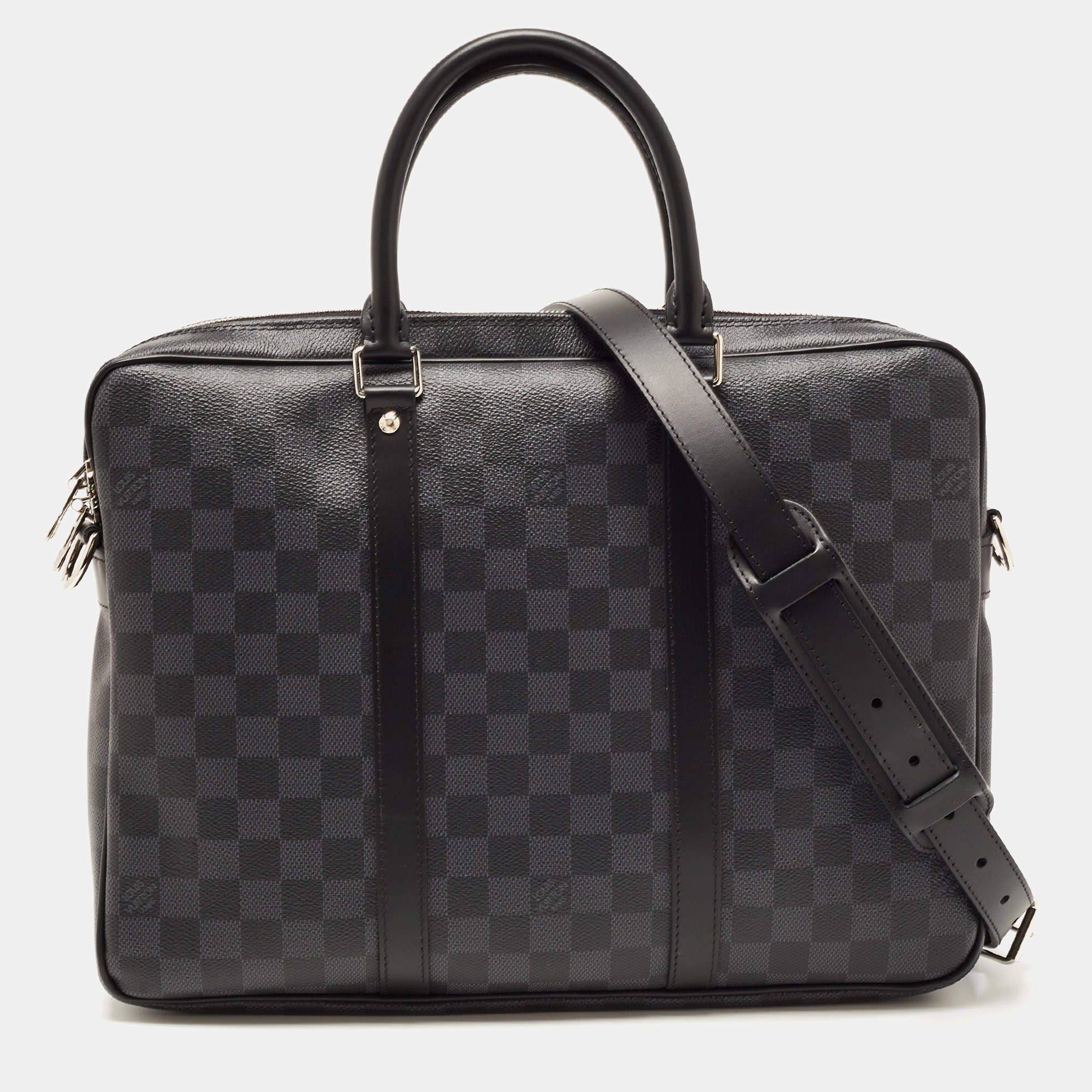 Louis Vuitton Damier Graphite Porte-Documents Voyage PM - Black Briefcases,  Bags - LOU807108