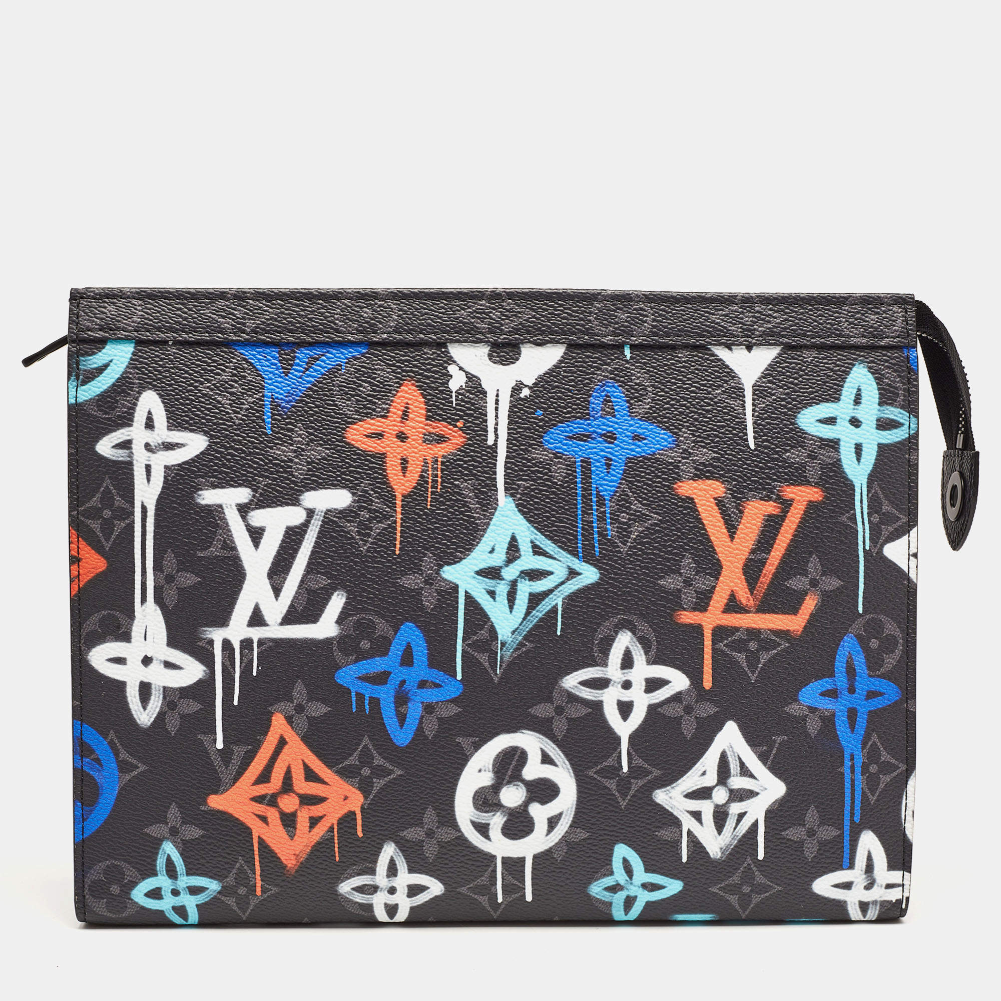 Pre Owned Louis Vuitton Graffiti Monogram Eclipse Canvas Pochette Voyage MM