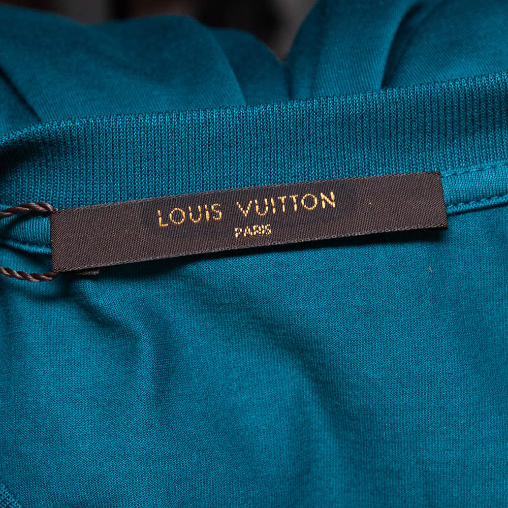 Louis Vuitton Blue Cotton Patch Detail T-Shirt XS Louis Vuitton