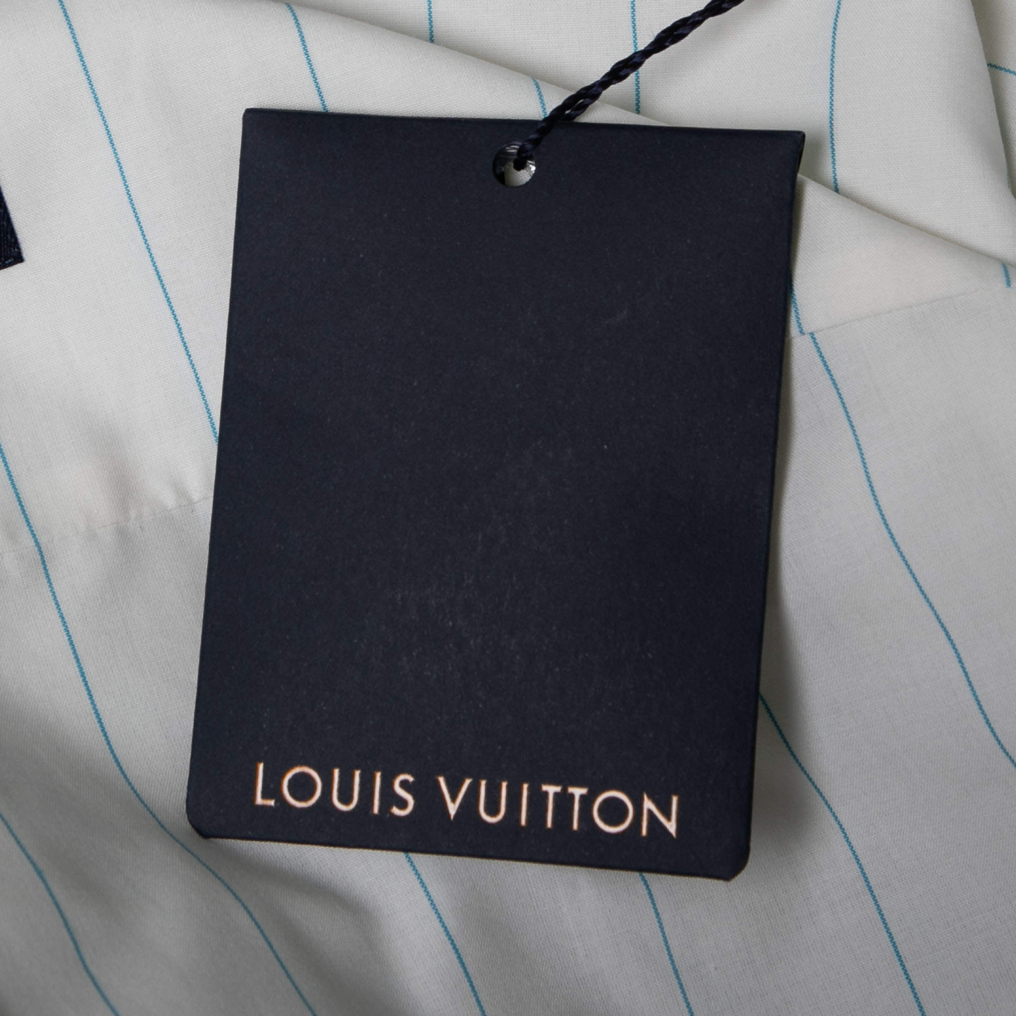 Louis Vuitton Off-White Striped Monogram Spray Print Cotton
