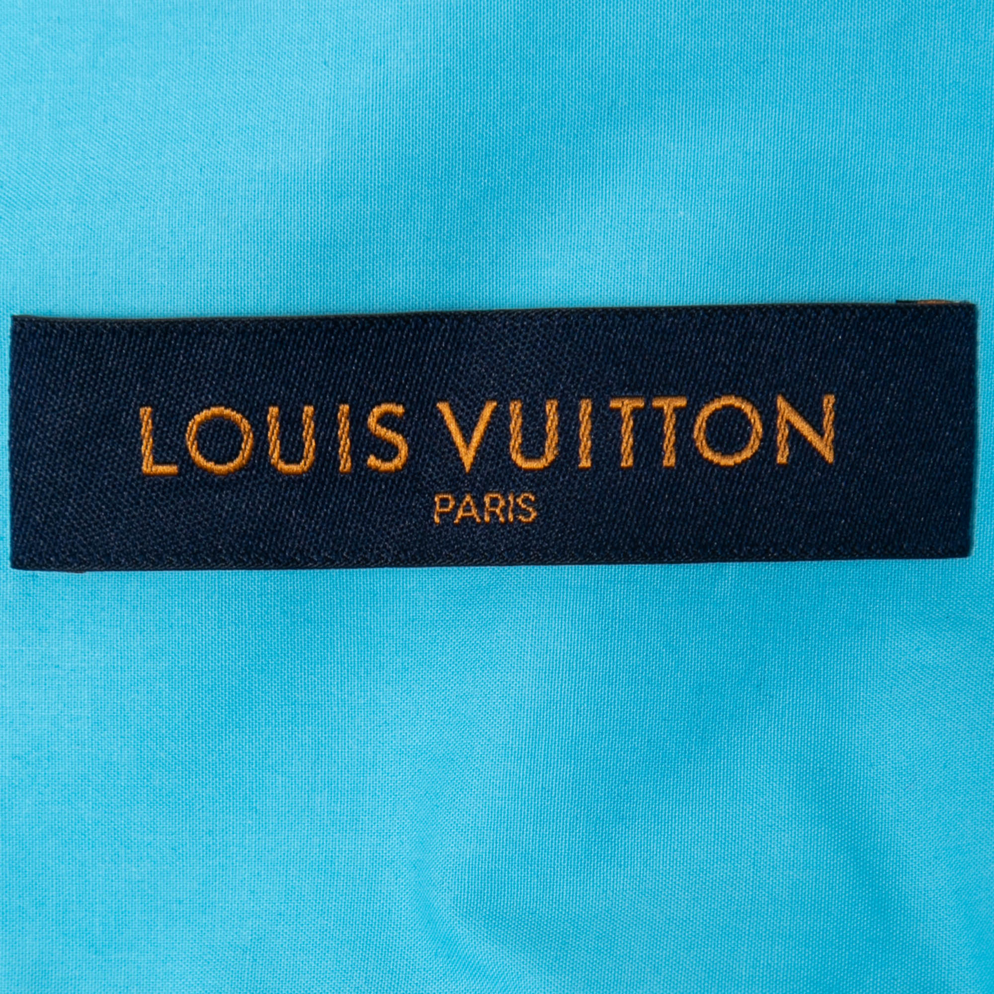 Louis Vuitton Sky Blue Pocket Detail Button Front Shirt XL Louis Vuitton |  The Luxury Closet