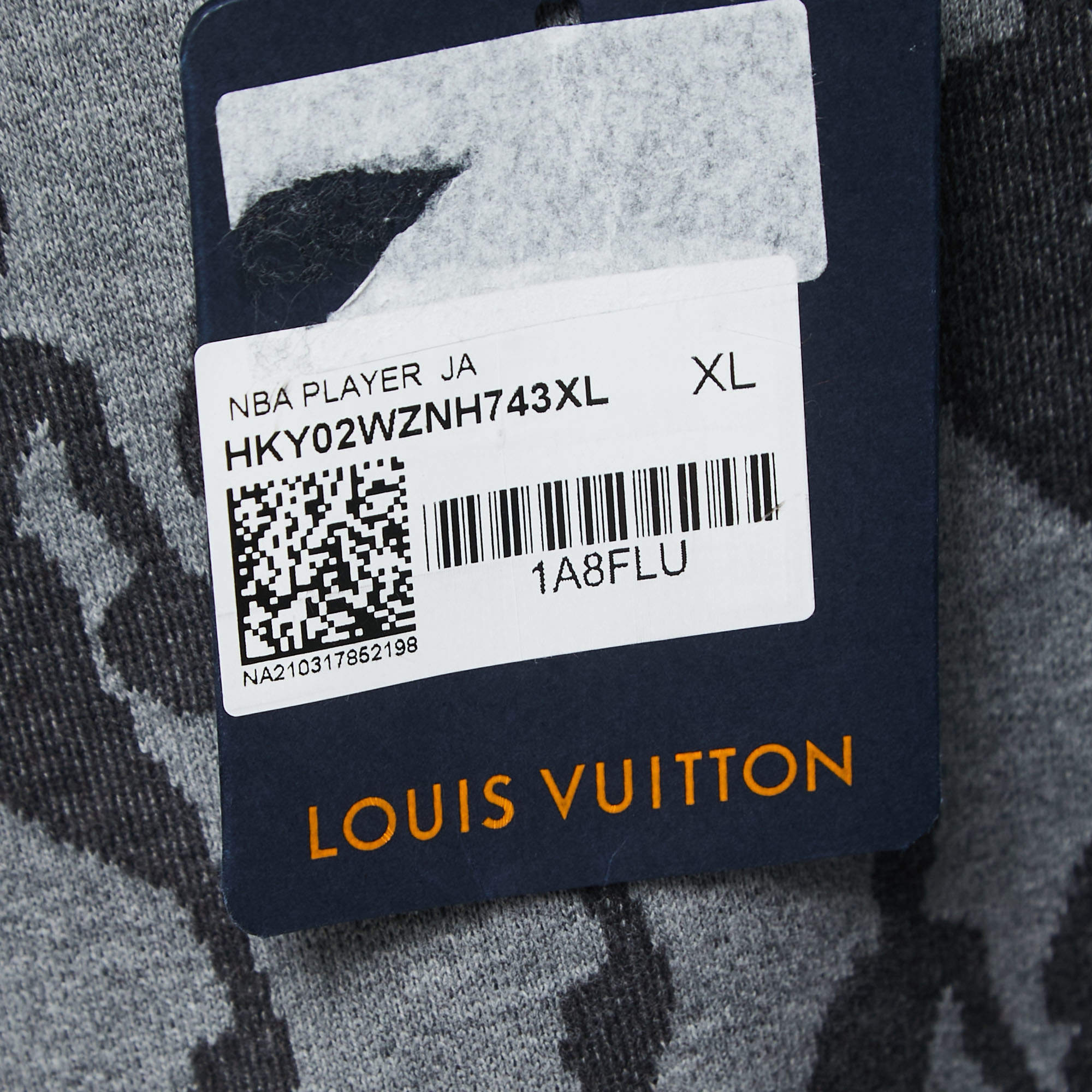 Louis Vuitton Grey All-Over NBA Player Patterned Cotton Crew Neck Sweatshirt  XL Louis Vuitton
