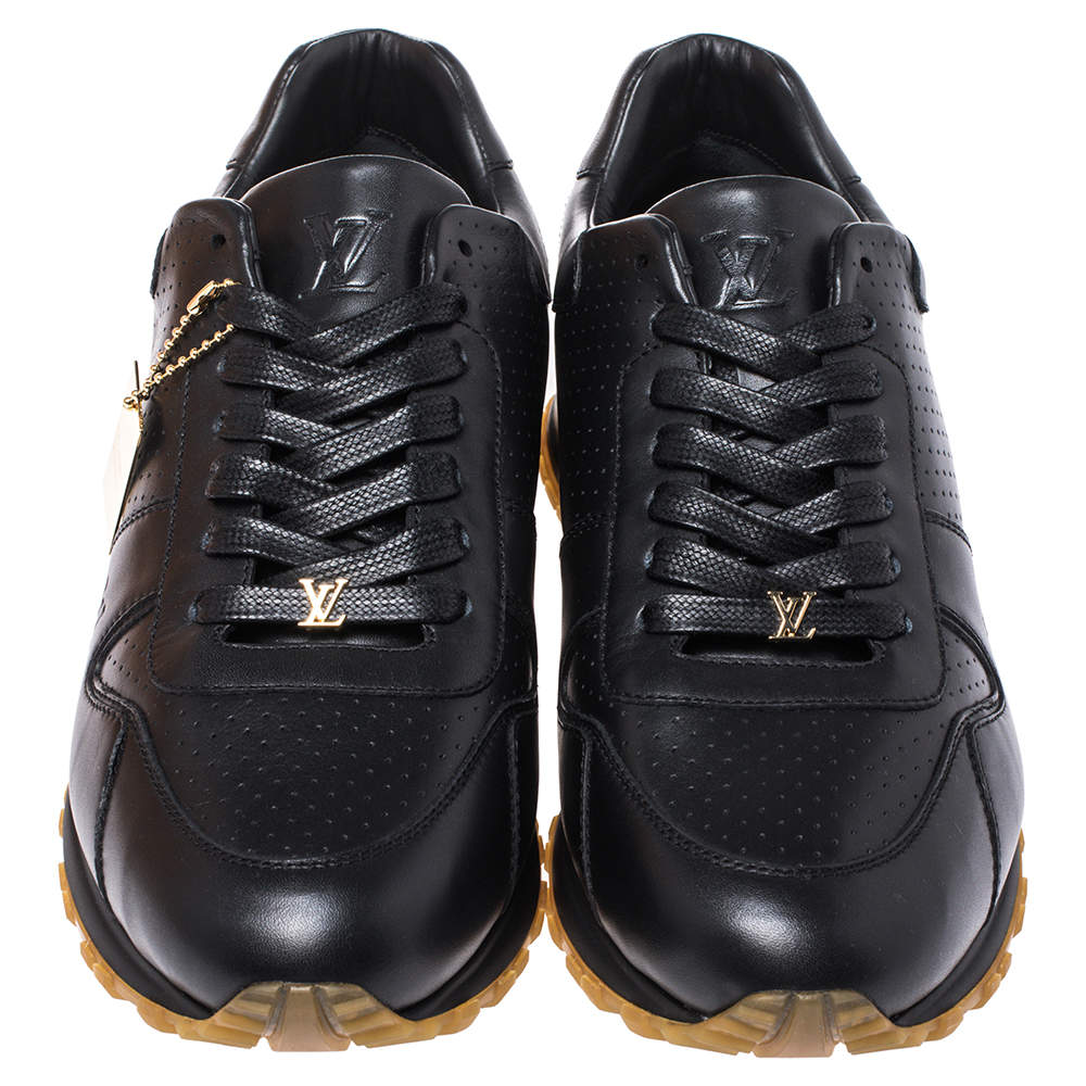 Louis Vuitton x Supreme Black Leather Run Away Lace Up Sneakers Size 42  Louis Vuitton