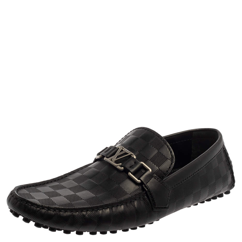 حذاء لوفرز لوي فيتون جلد دامييه أسود مقاس 43