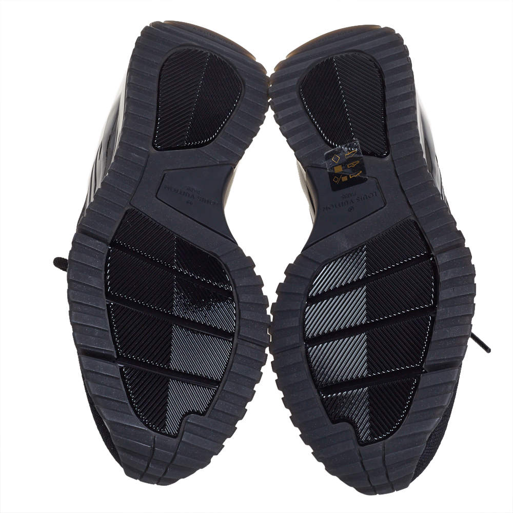 Louis Vuitton Black Knit Fabric V.N.R. Sneakers Size 41.5 Louis Vuitton