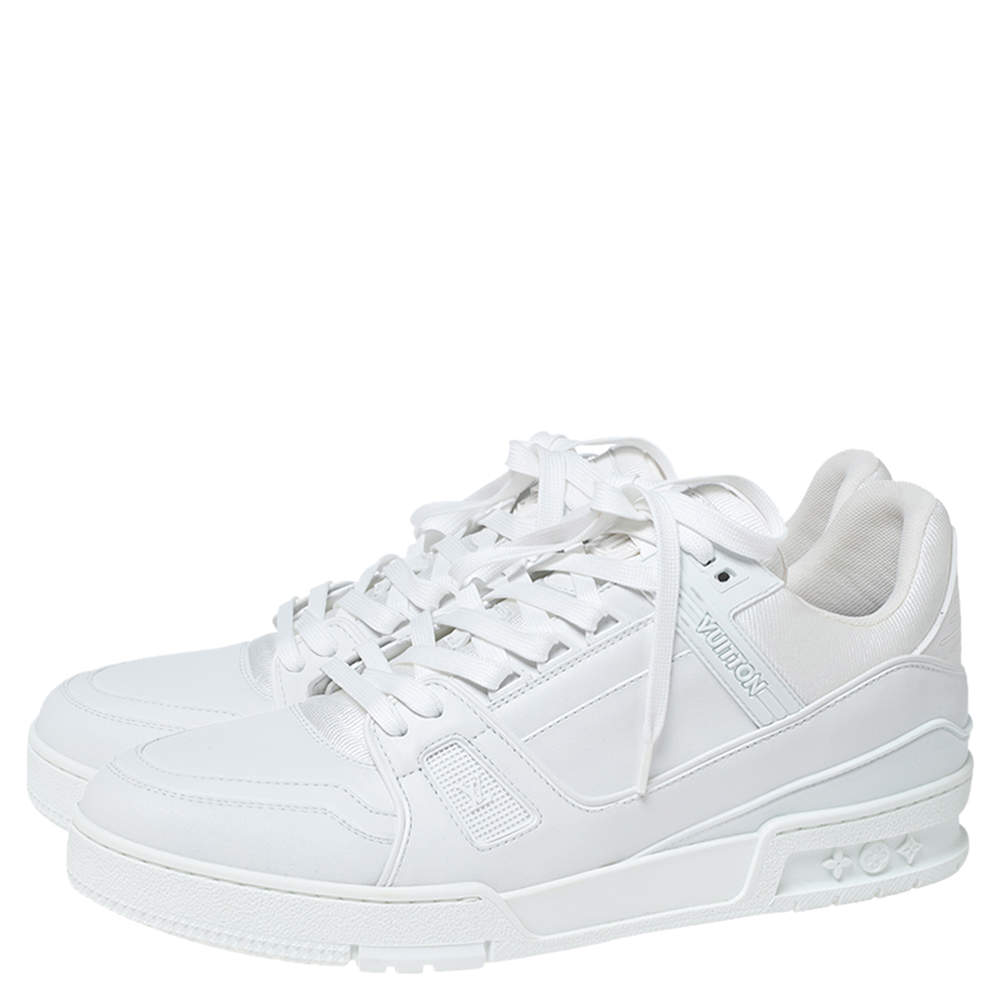 LOUIS VUITTON sneakers SHOES 9 43 IN WHITE LEATHER + BOX SNEAKERS SHOES  ref.340906 - Joli Closet