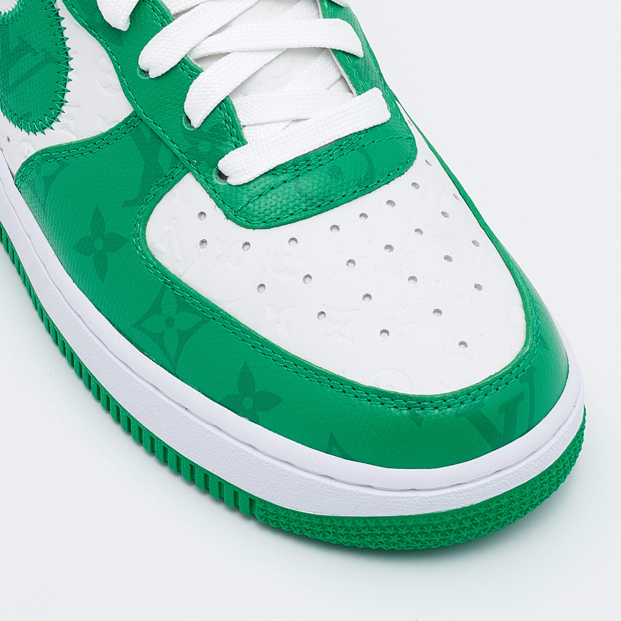 Louis Vuitton, Shoes, Size 3 Us Louis Vuitton Virgil Abloh X Nike Air  Force 1 Green Rare Never Worn