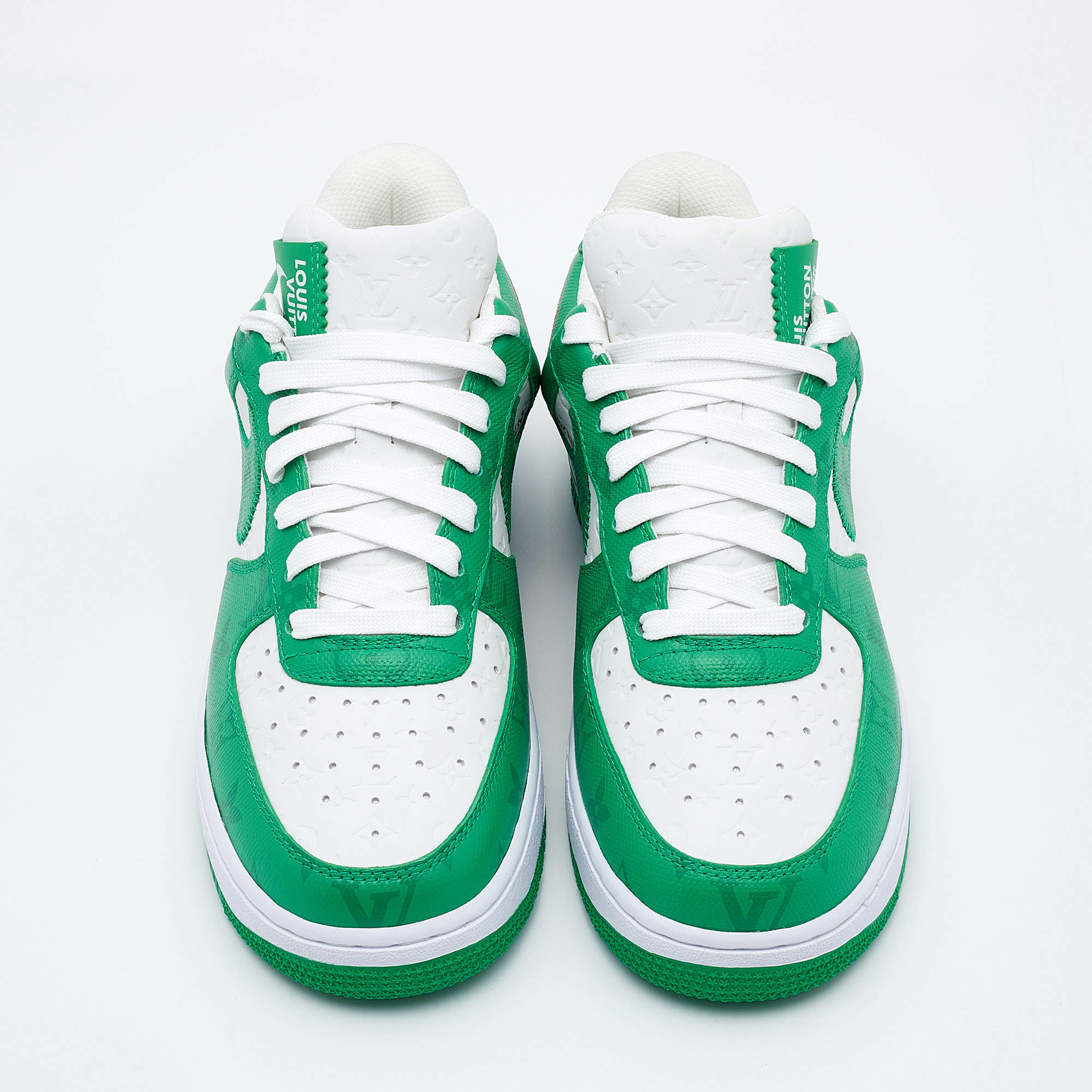 Leather trainers Louis Vuitton X Nike Green size 39 EU in Leather