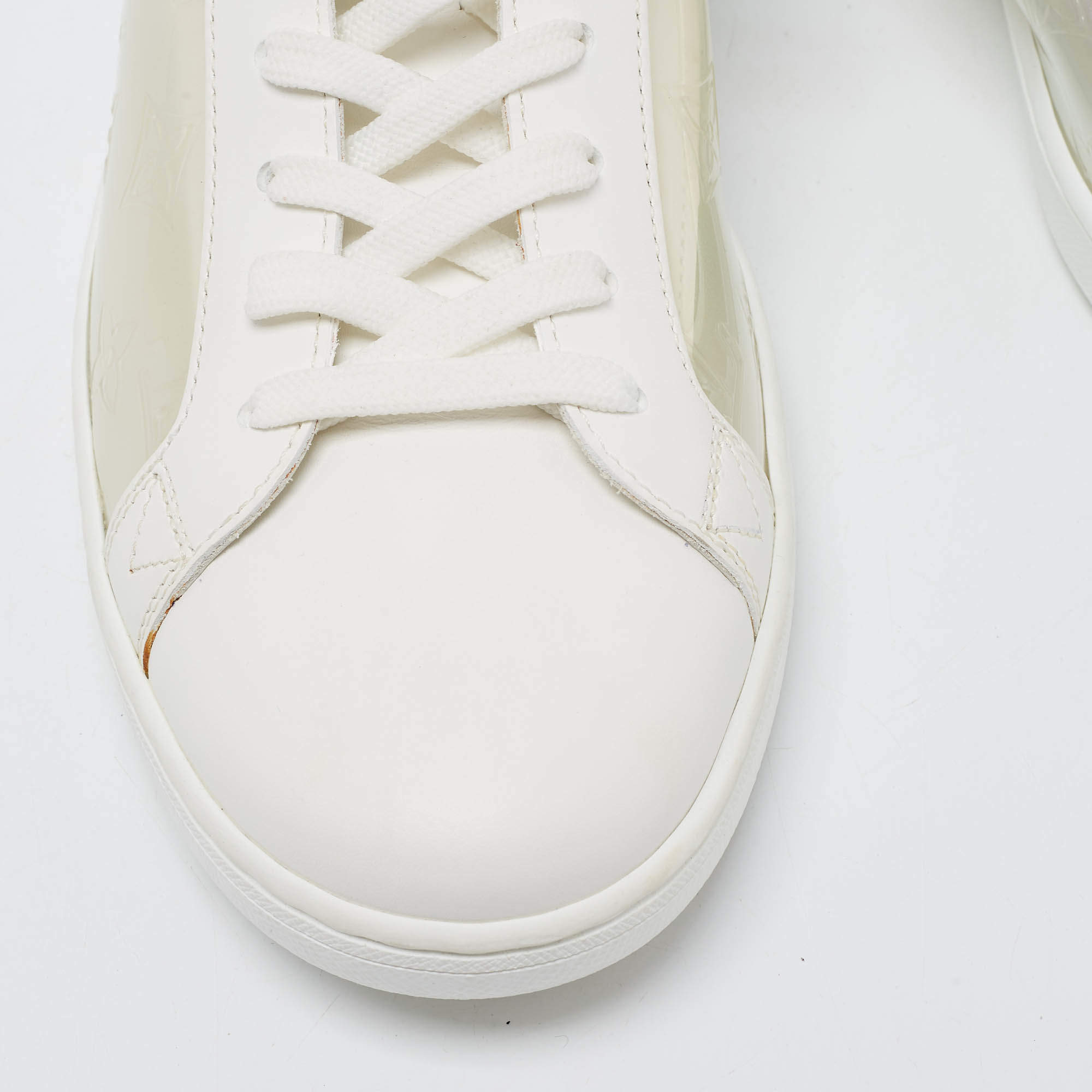 Louis Vuitton White Leather and Iridescent Monogram PVC Luxembourg Sneakers  Size 41.5 Louis Vuitton | The Luxury Closet