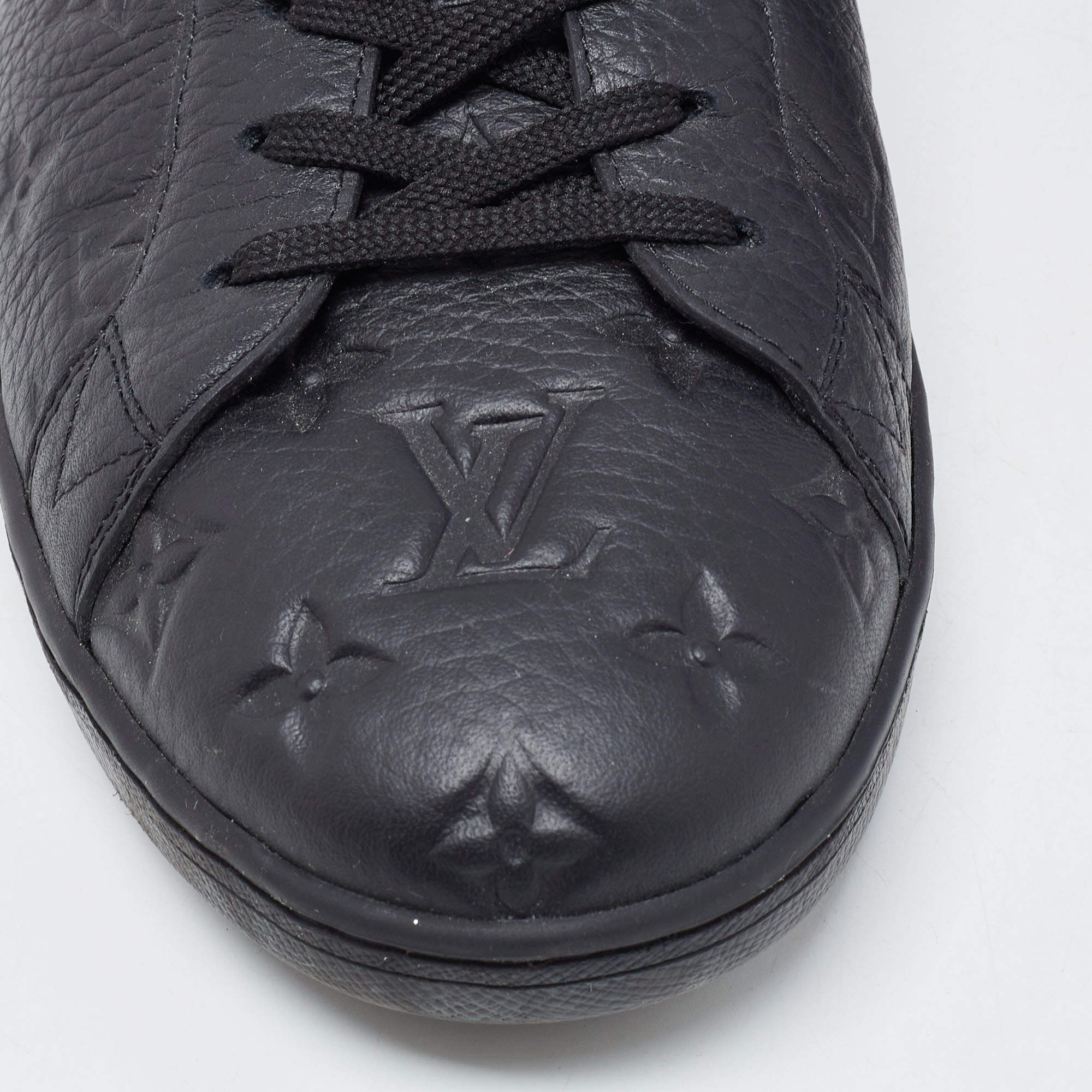 Buy Pre-owned & Brand new Luxury Louis Vuitton Black Monogram Embossed  Luxembourg Sneakers Online