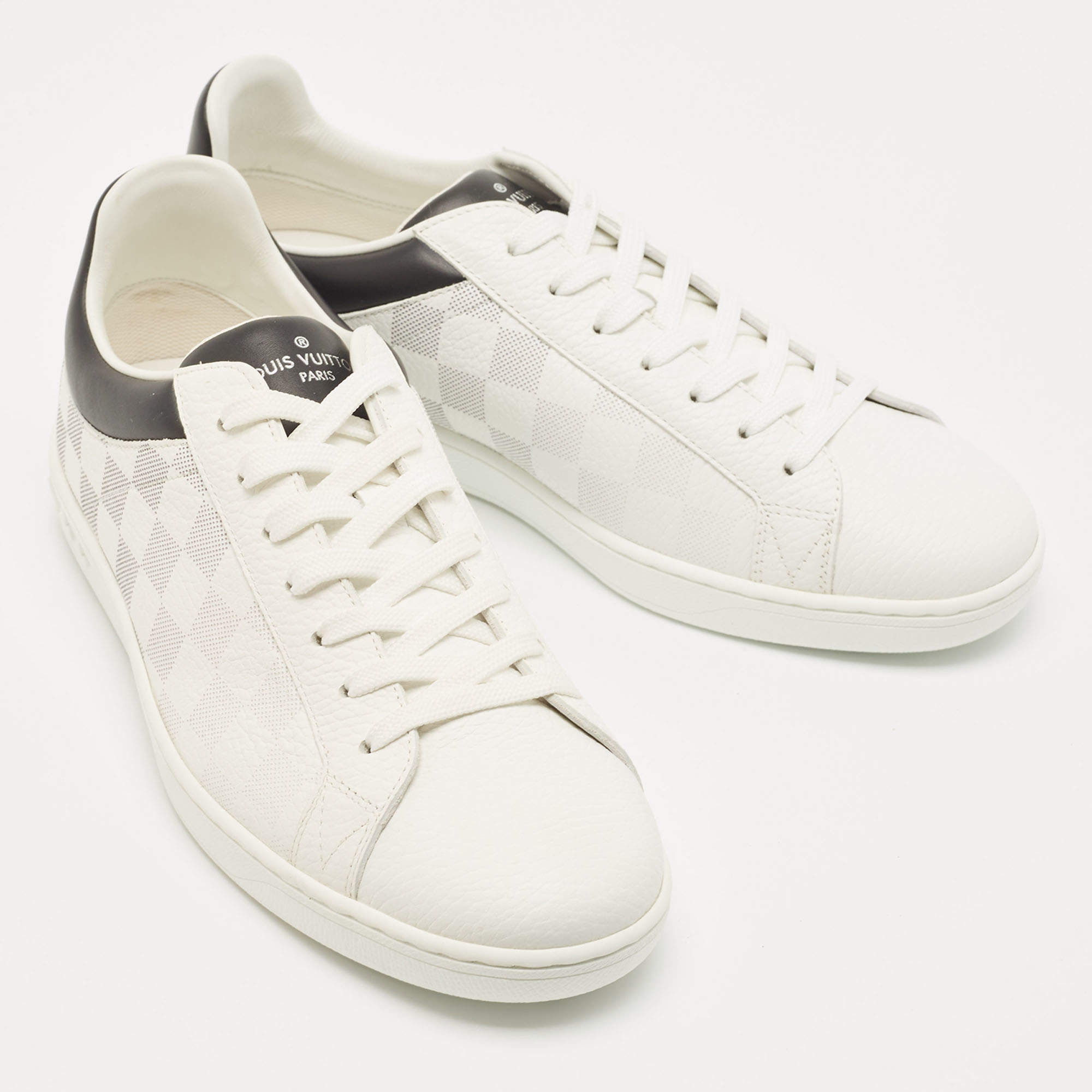 Louis Vuitton White/Black Leather Gradient Check Print Luxembourg Sneakers  Size 41 Louis Vuitton | The Luxury Closet