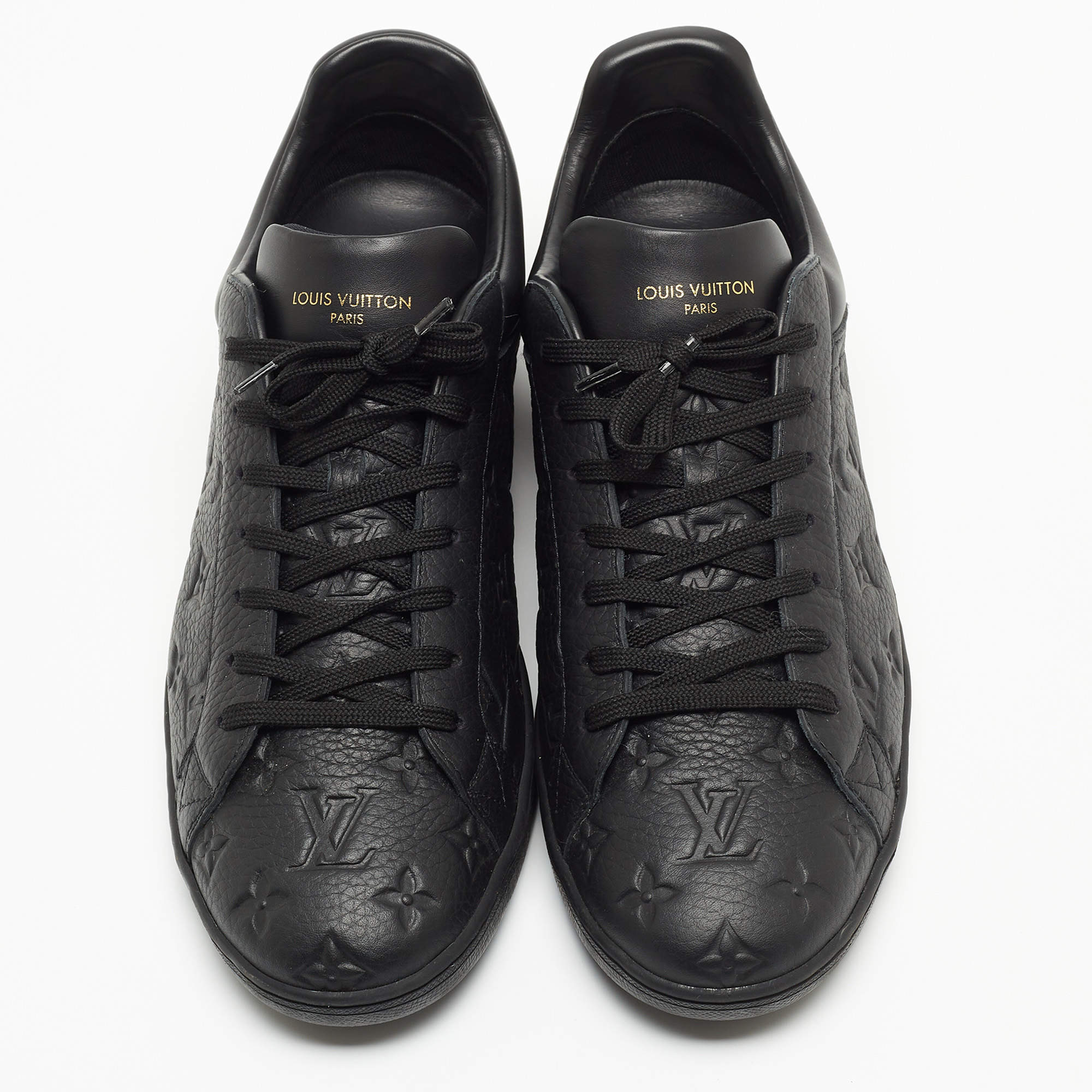 Louis Vuitton Men's Luxembourg Sneakers Monogram Leather Black 2206918
