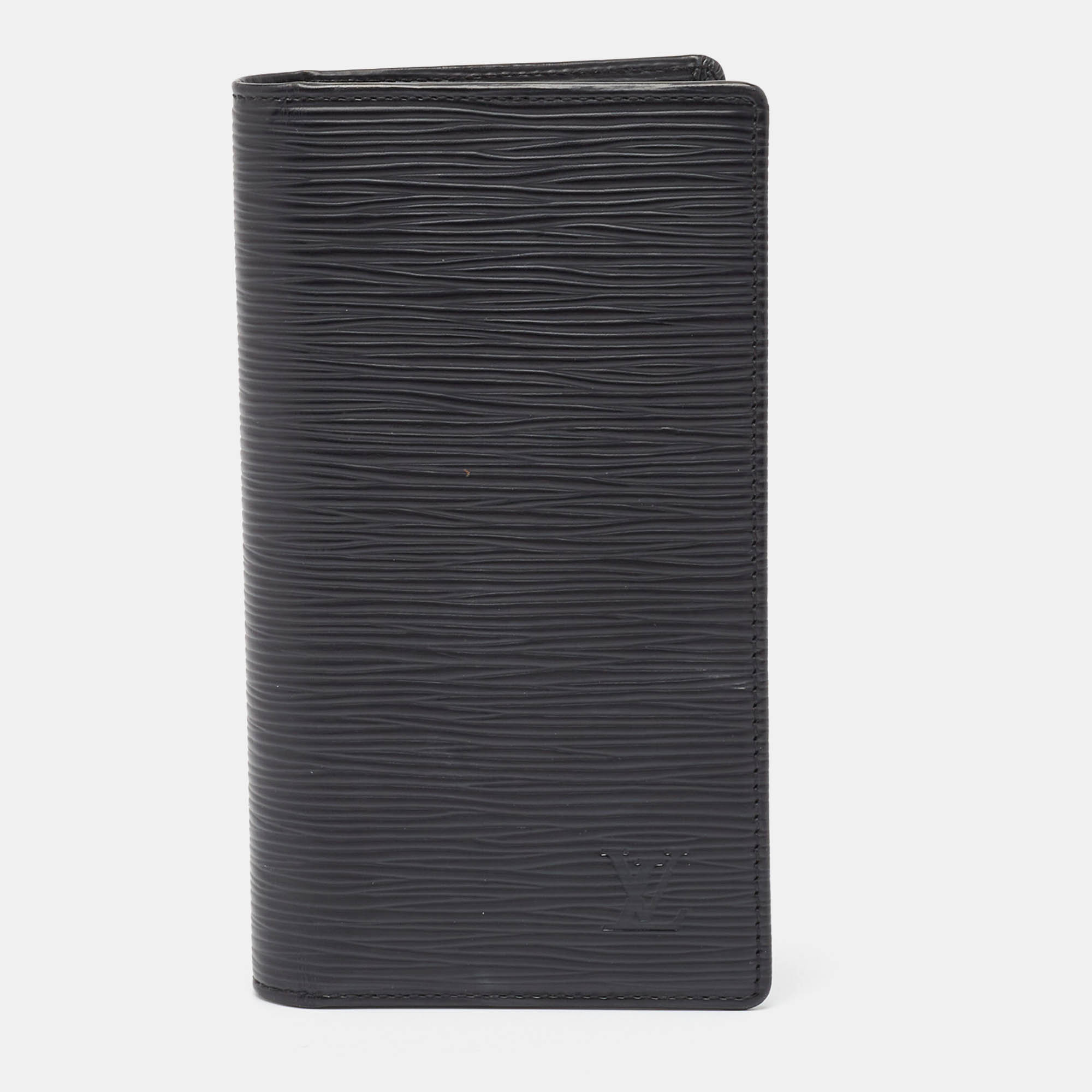 Pre Owned Louis Vuitton Black Epi Leather Pocket Agenda Cover