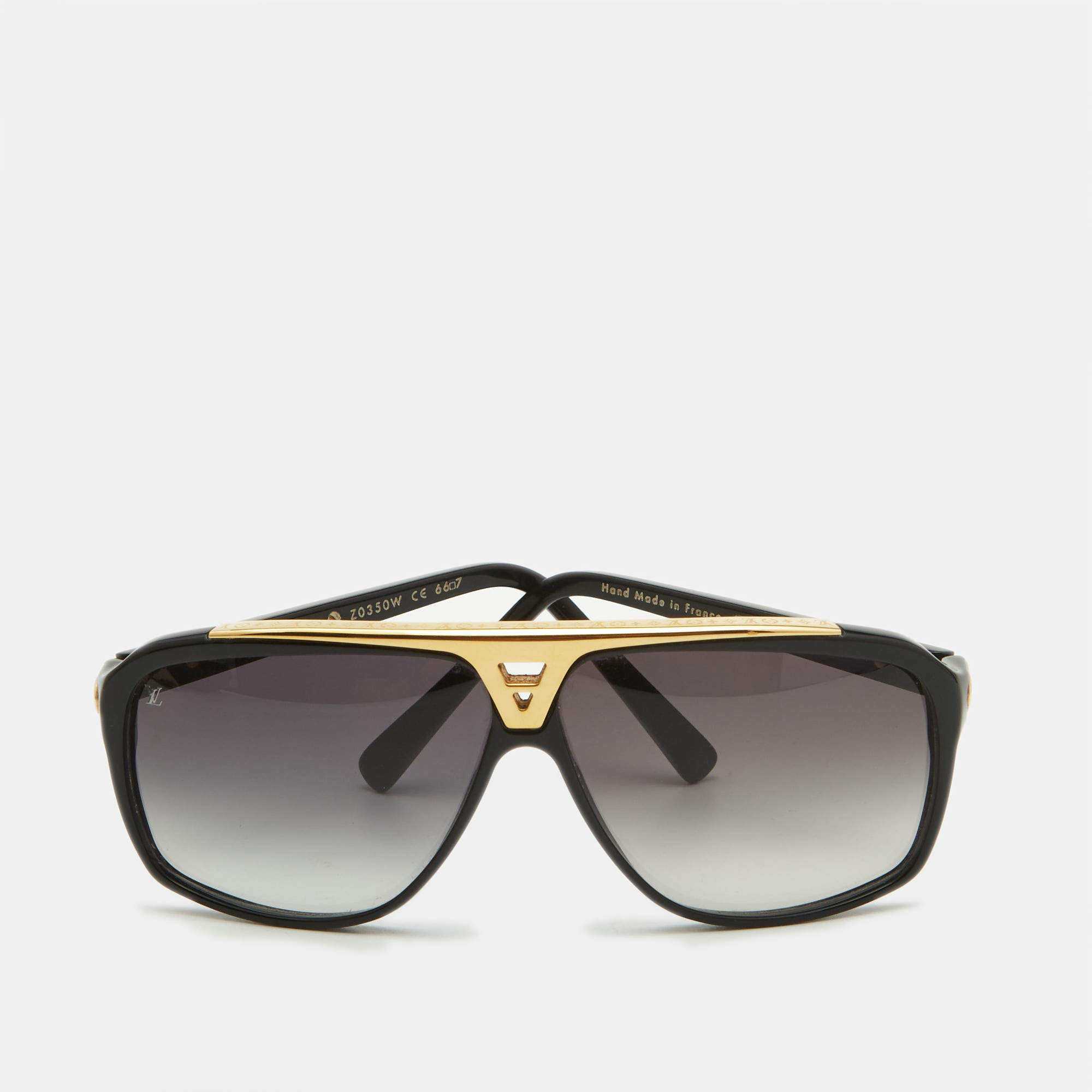 Pre Owned Louis Vuitton Black/Gold  Z0350W Evidence Millionaire Sunglasses
