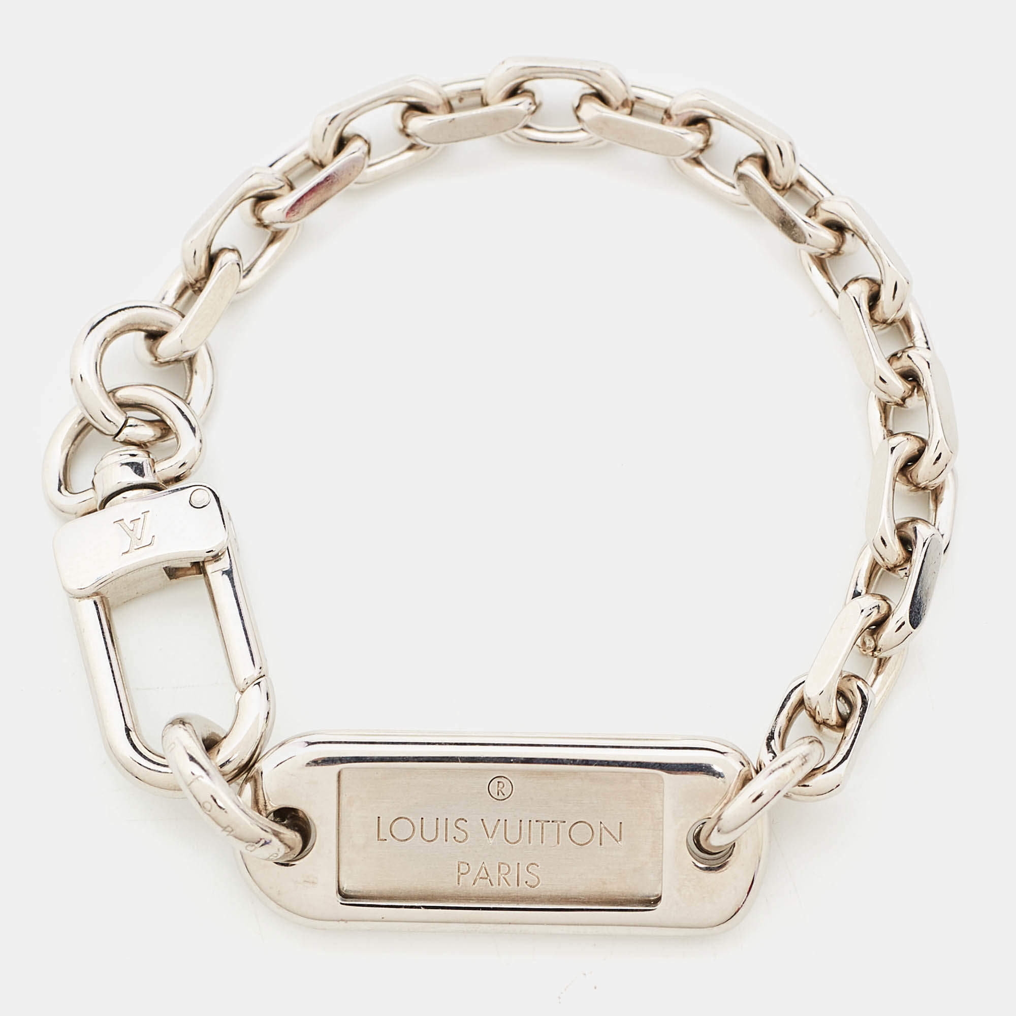 Louis Vuitton Silver Tone Chain Bracelet