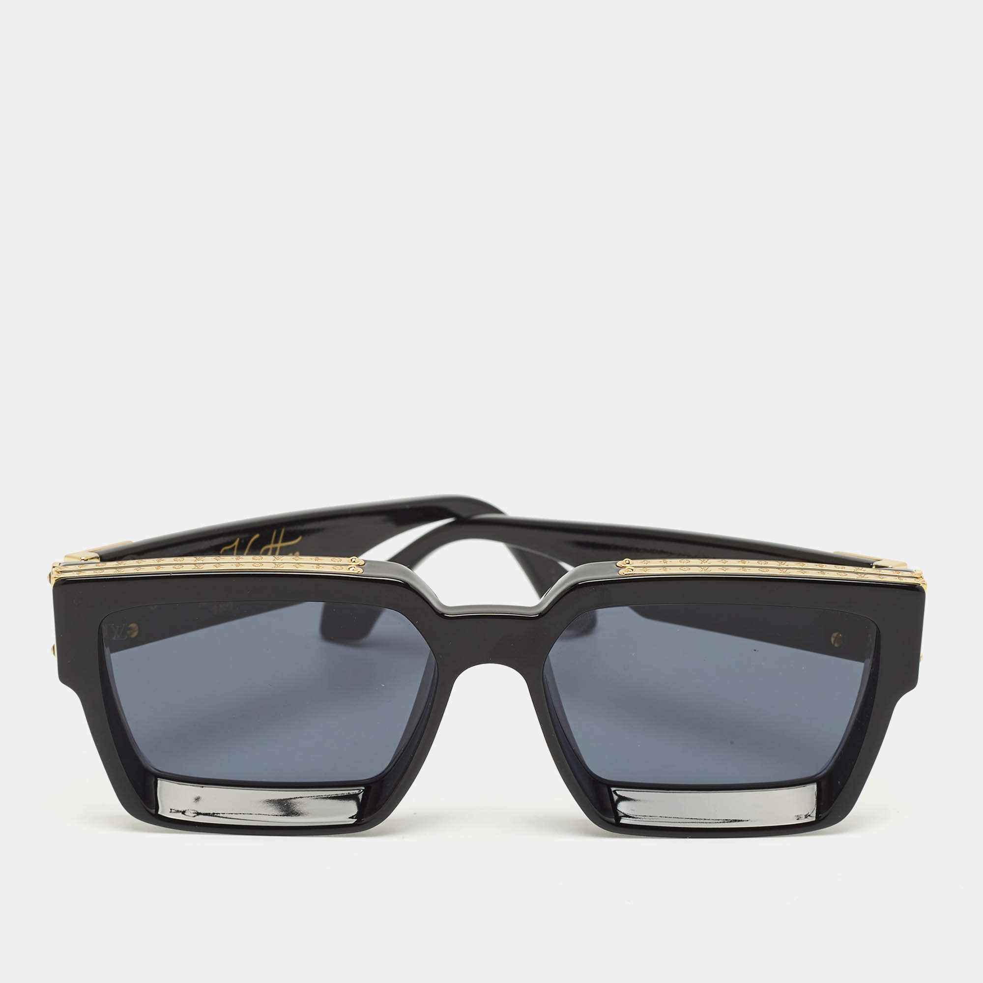 Pre Owned Louis Vuitton Black/Gold Z116SE 1.1 Millionaires Sunglasses