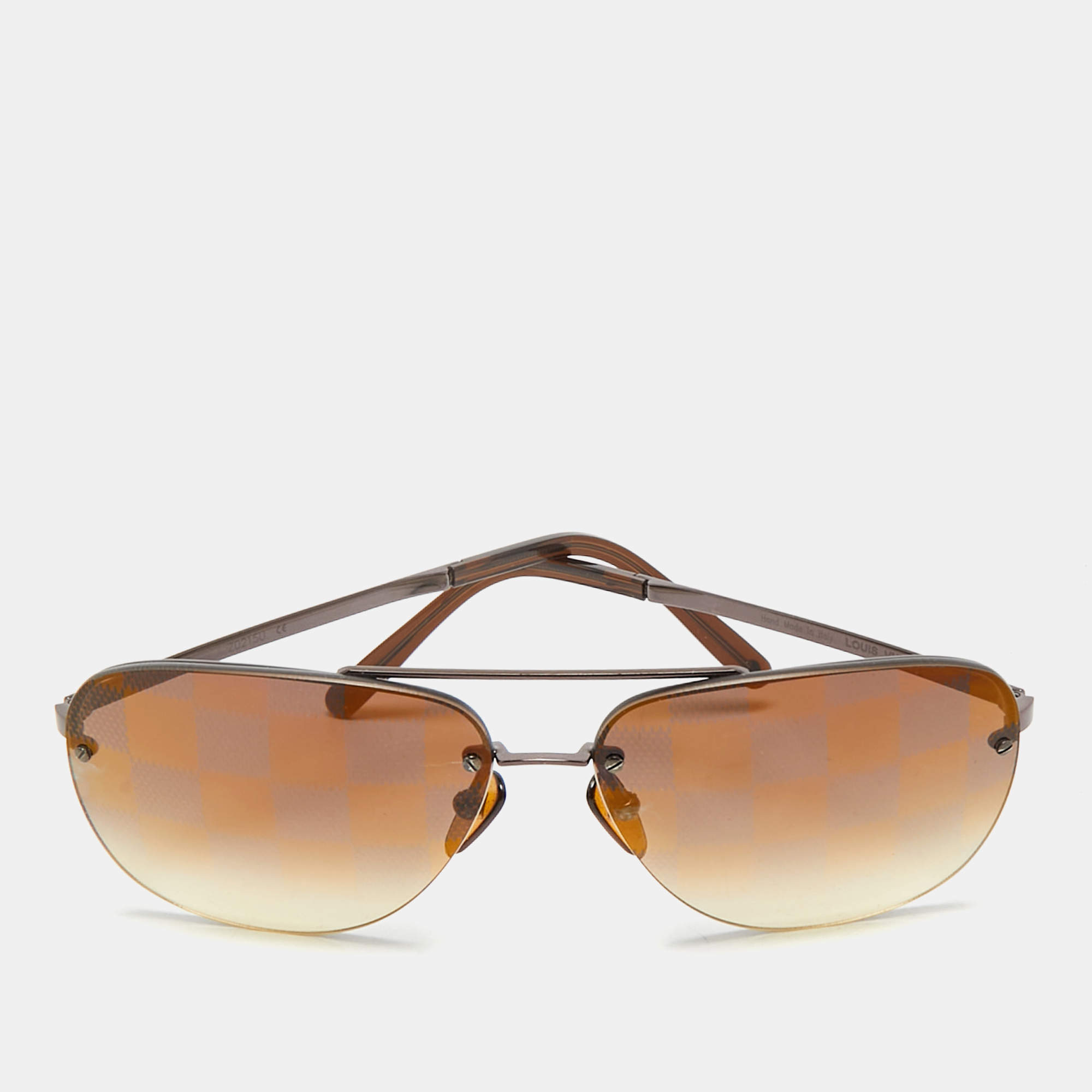 Louis Vuitton Brown Damier Gradient Z0215U Socoa Aviator Sunglasses