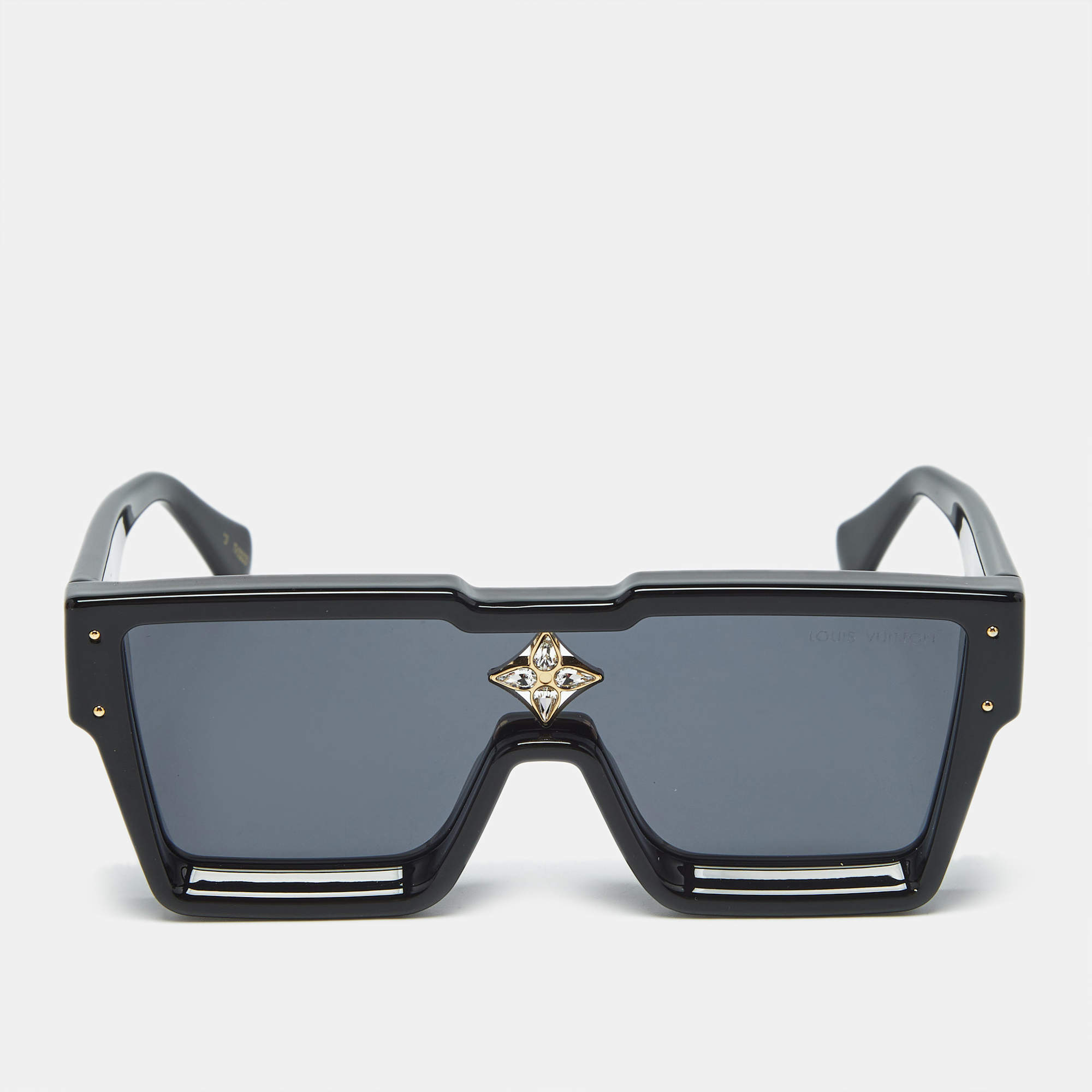 Pre Owned نظارات شمسية لوي فيتون أسود بلورات زلاجة دوارة Z2053W