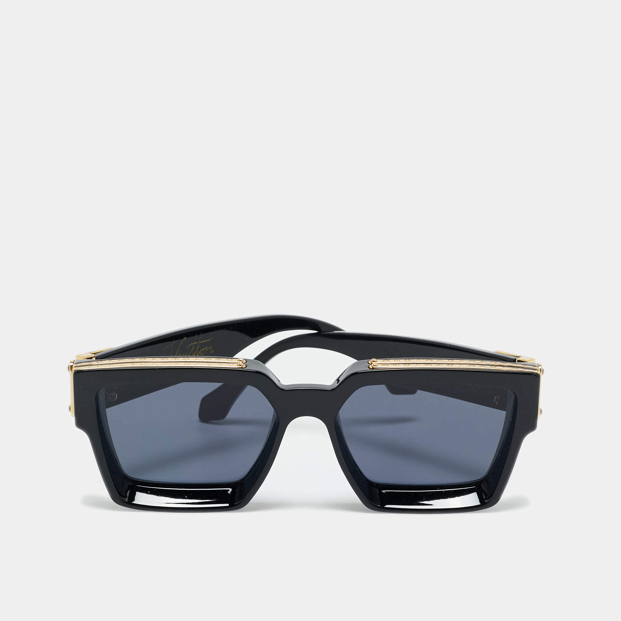 مملوكة مسبقًا Louis Vuitton Black/Gold Tone Z1165W 1.1 Millionaires Sunglasses