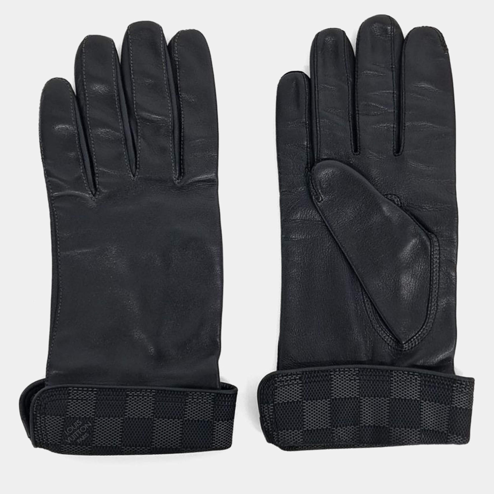 Louis Vuitton Black Leather gloves Louis Vuitton TLC UAE