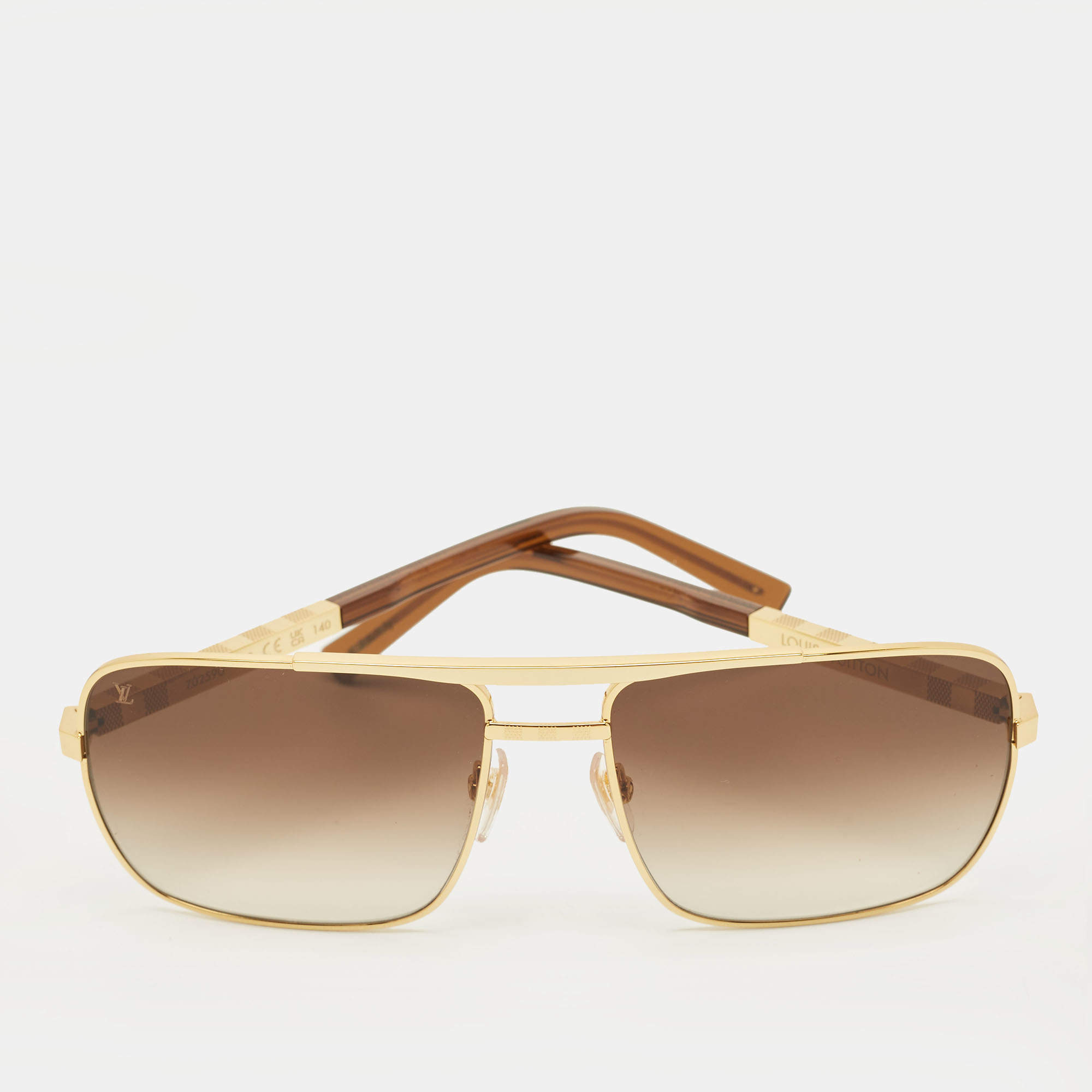 Pre Owned Louis Vuitton Brown Gradient Z0259U Attitude Sunglasses