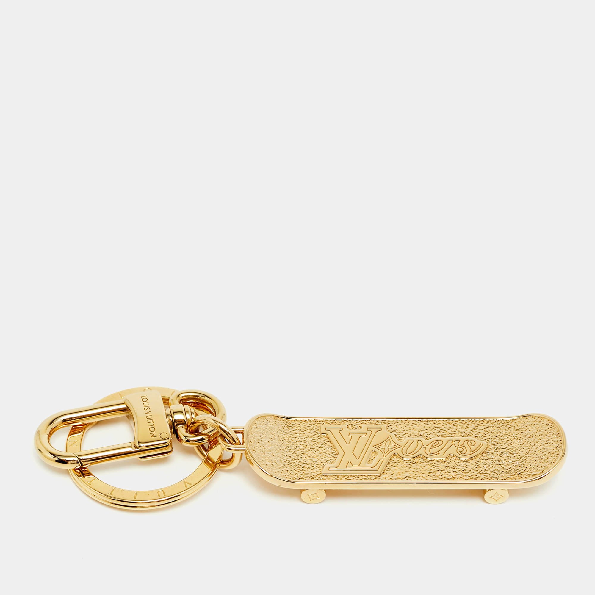 مملوكة مسبقًا Louis Vuitton LV Skate Bag Charm & Key Holder Gold Tone Metal
