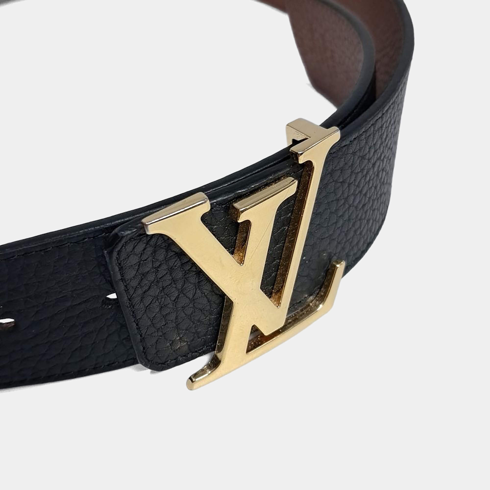 Louis Vuitton レザー ベルト ネイビー ブラウン リバーシブル Louis Vuitton レザー ベルト ネイビー ブラウン リバーシブル Louis
