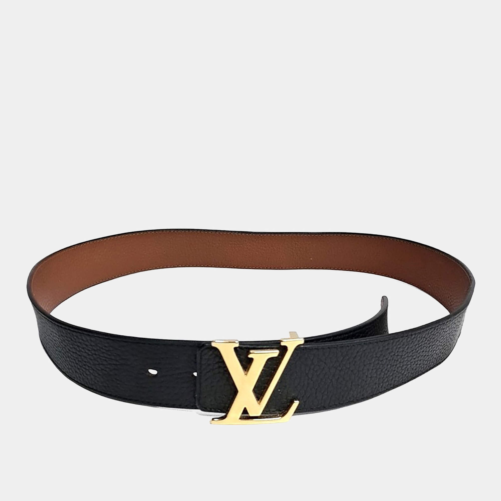 Pre Owned Louis Vuitton Leather Reversible Belt