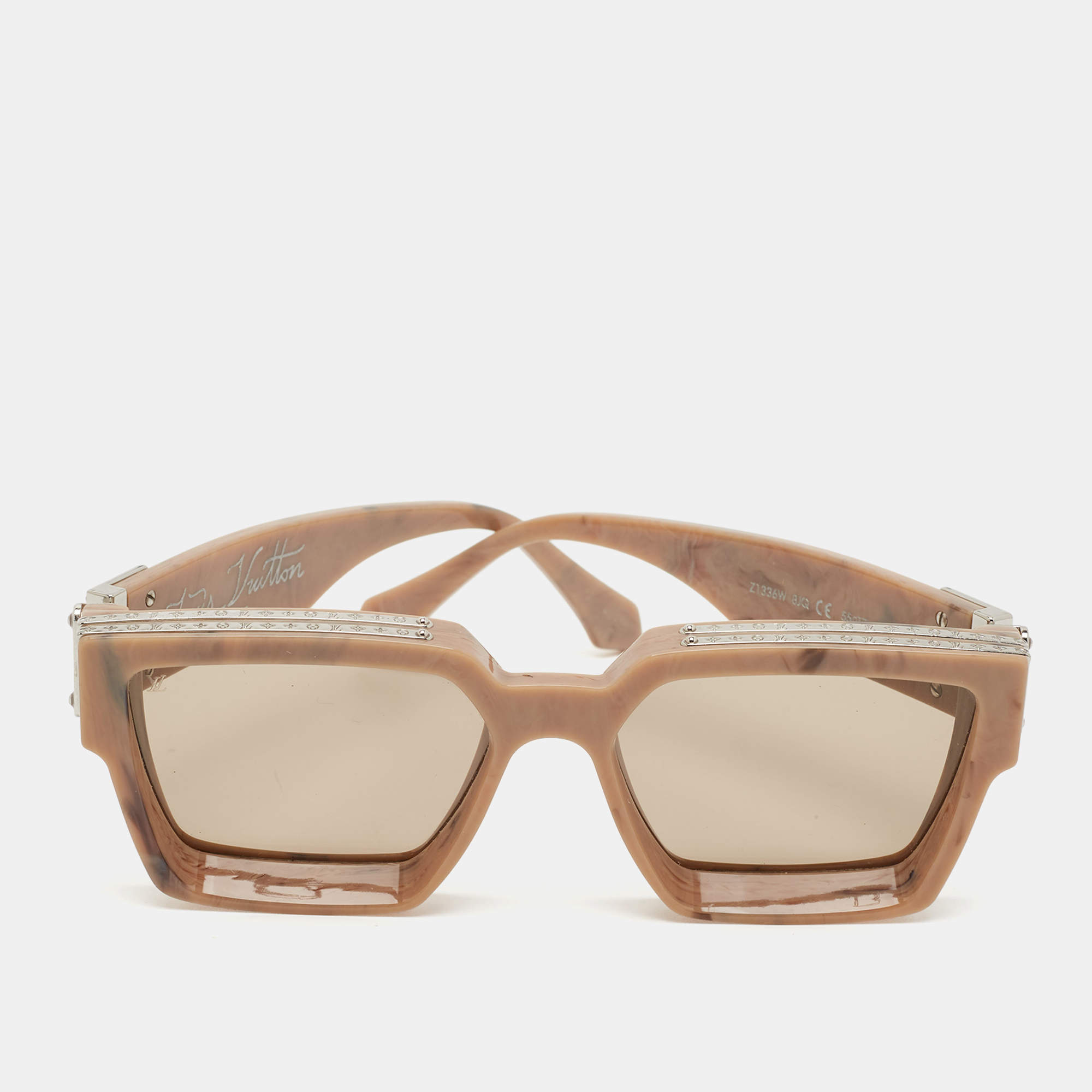 مملوكة مسبقًا Louis Vuitton Camel Marble Print 1.1 millionaires Z1336W Sunglasses