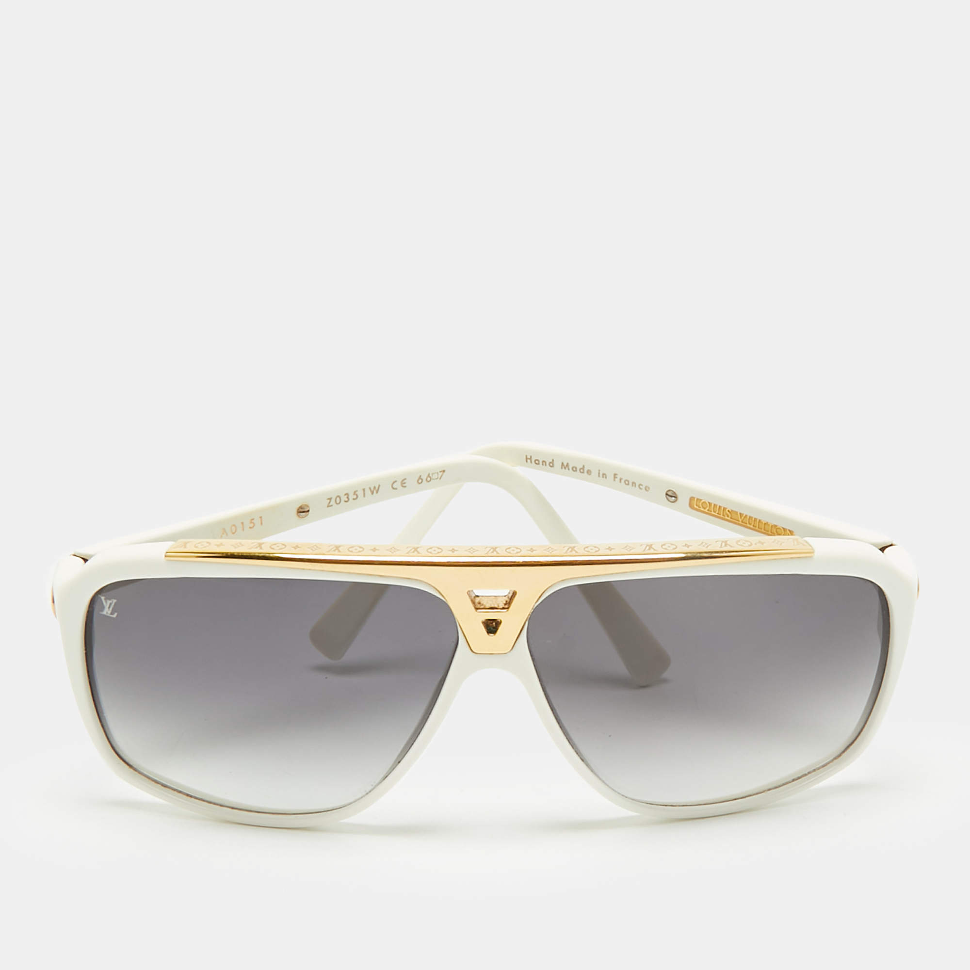 مملوكة مسبقًا Louis Vuitton White/Grey Gradient Z0351W Evidence Sunglasses
