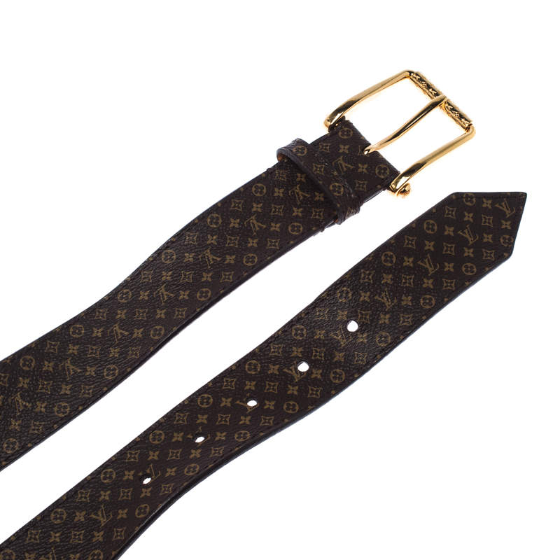 Louis Vuitton Oversized Buckle 90mm Belt Monogram Giant in Calfskin Leather  with Gold-tone - US