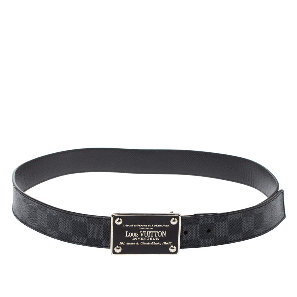 Louis Vuitton Damier Graphite Inventeur Reversible Belt