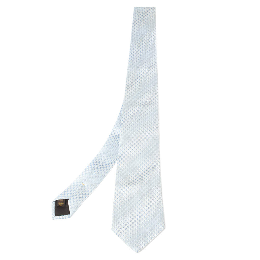 Silk tie Louis Vuitton Silver in Silk - 36800898