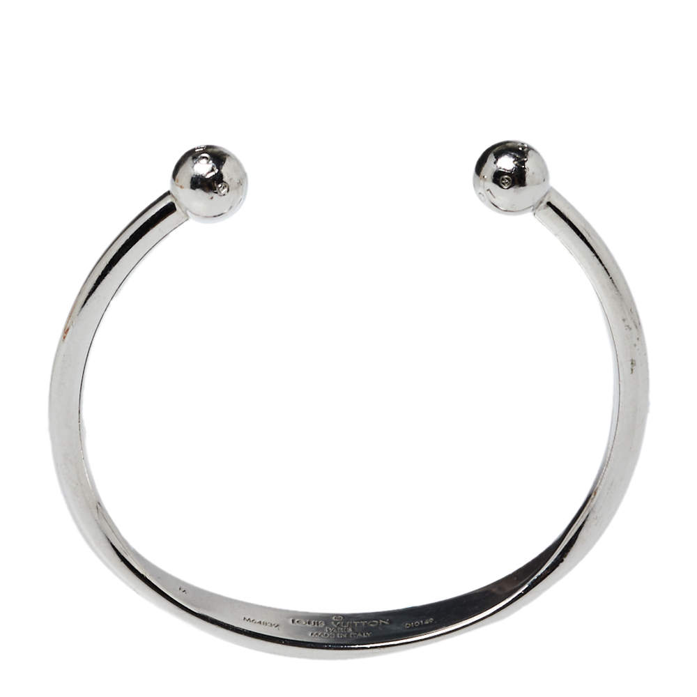 Louis Vuitton Monogram Jonc Cuff Bracelet - Silver-Tone Metal Cuff,  Bracelets - LOU742452