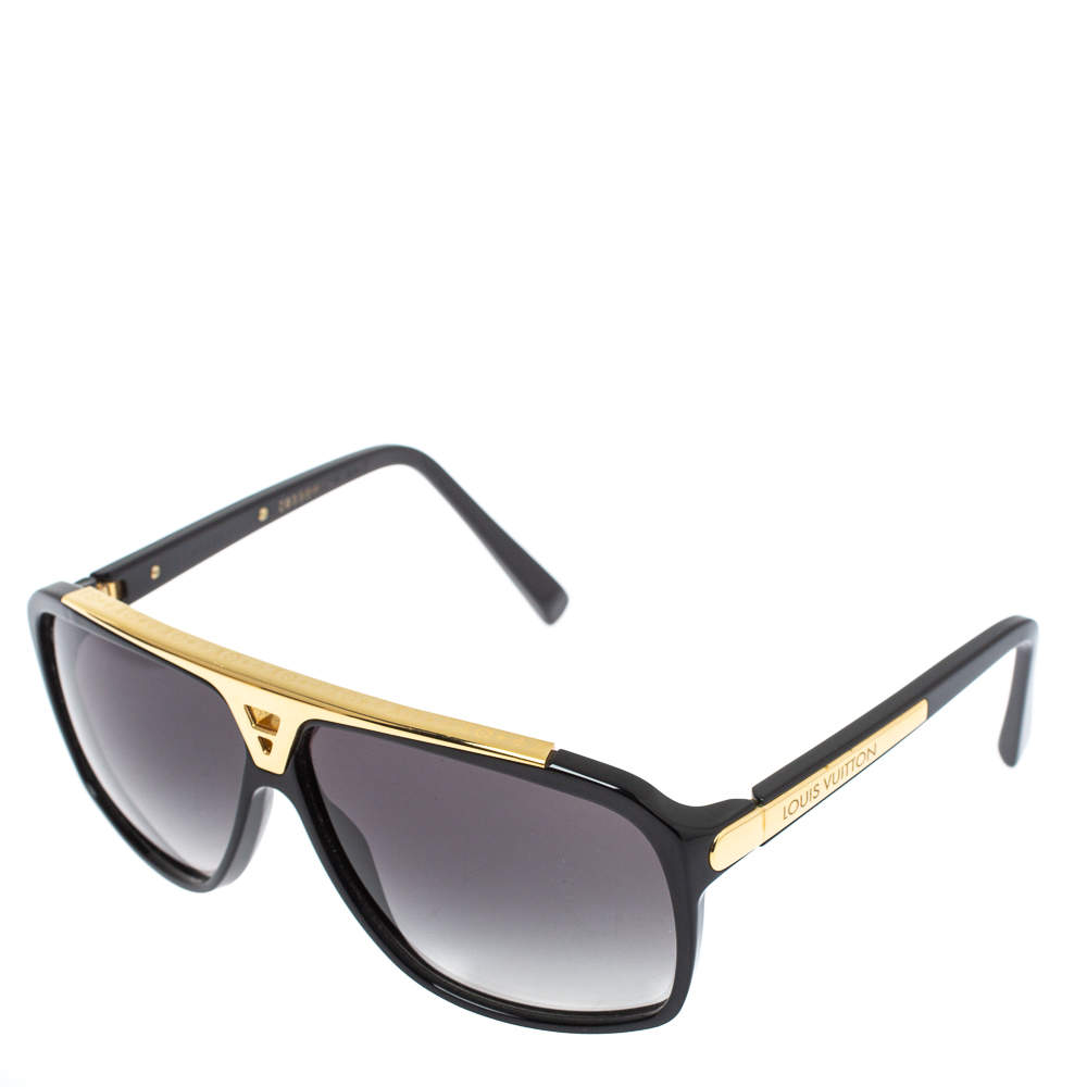 Louis Vuitton Unisex Evidence Sunglasses BLACK & GOLD Z0350W
