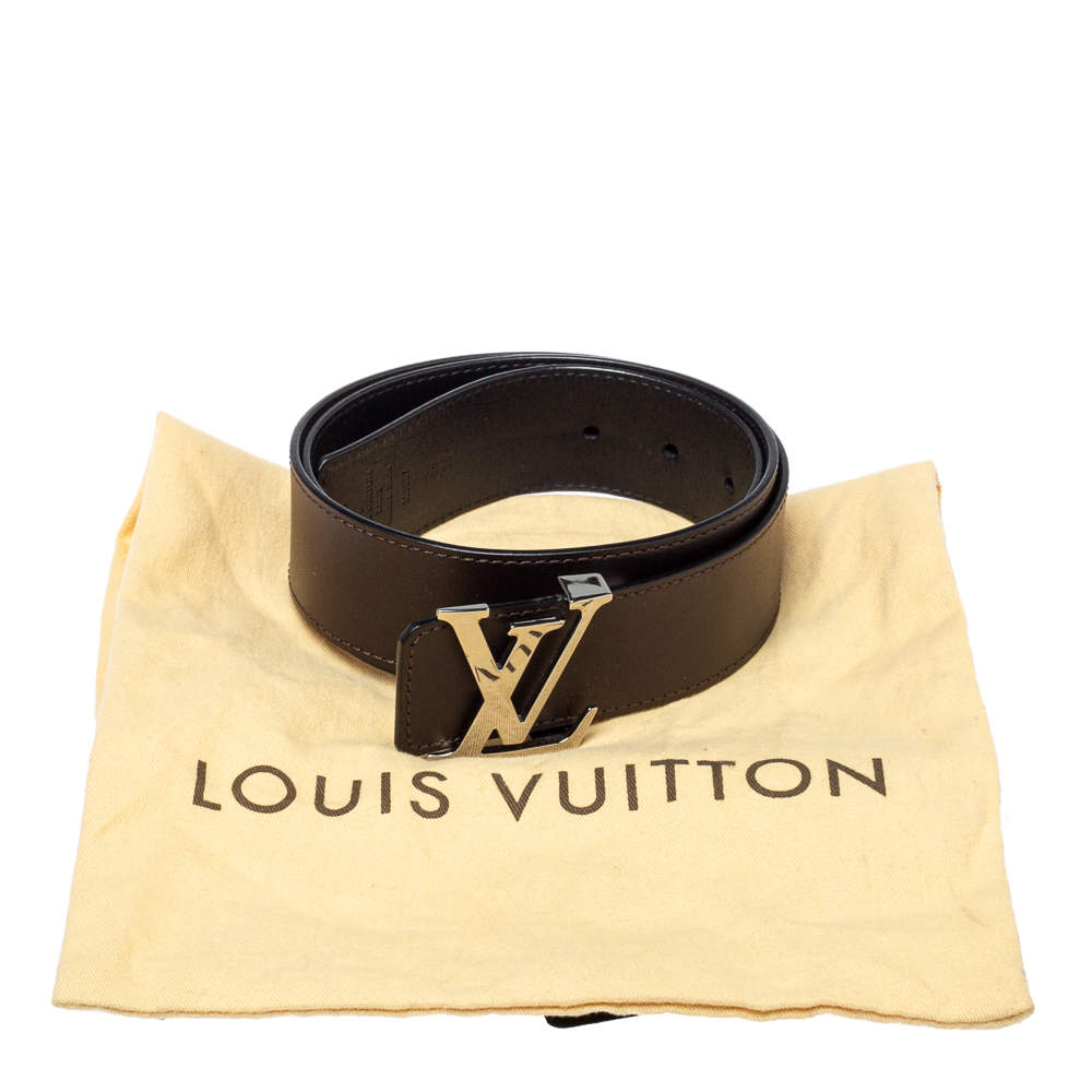 Louis Vuitton MONOGRAM BELT T90 Brown Golden Cloth ref.110740