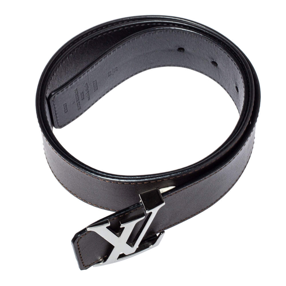 Initiales leather belt Louis Vuitton Black size 90 cm in Leather - 37006257